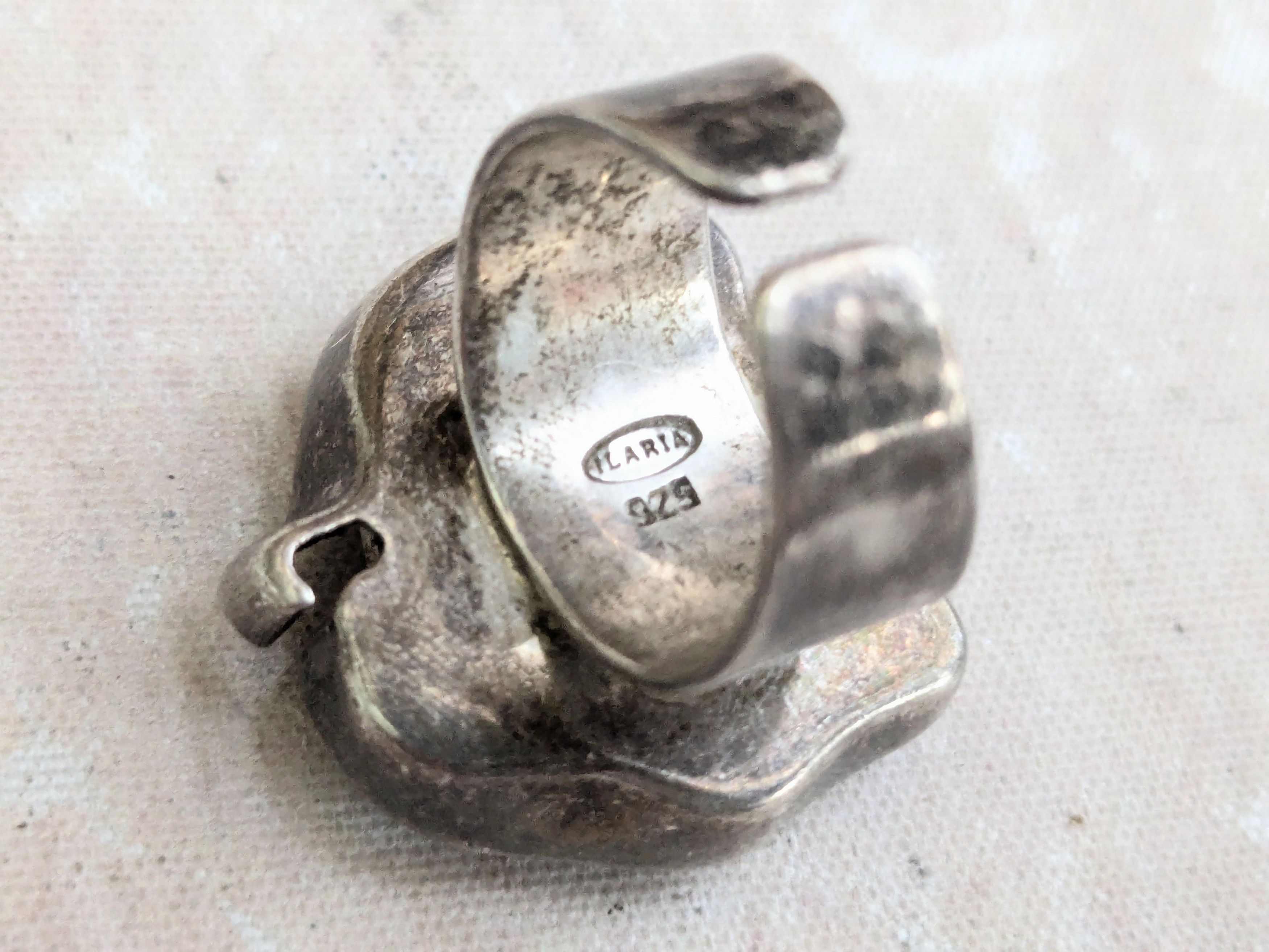 Sterling Silver Vintage Sterling Silver Ring Ilaria Floral Flower Cocktail Size ONE SIZE - 6 Thumbnail