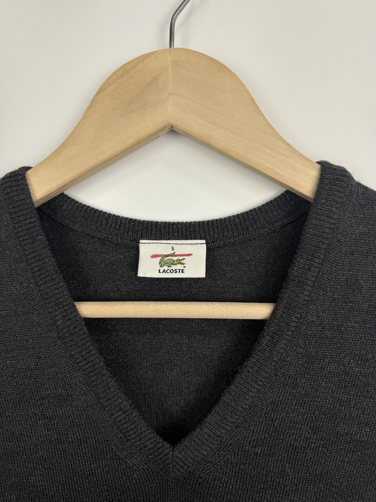 Lacoste 🇫🇷 Vintage 90s Lacoste Wool Vest Sweater Made in France Retro Size US M / EU 48-50 / 2 - 5 Thumbnail