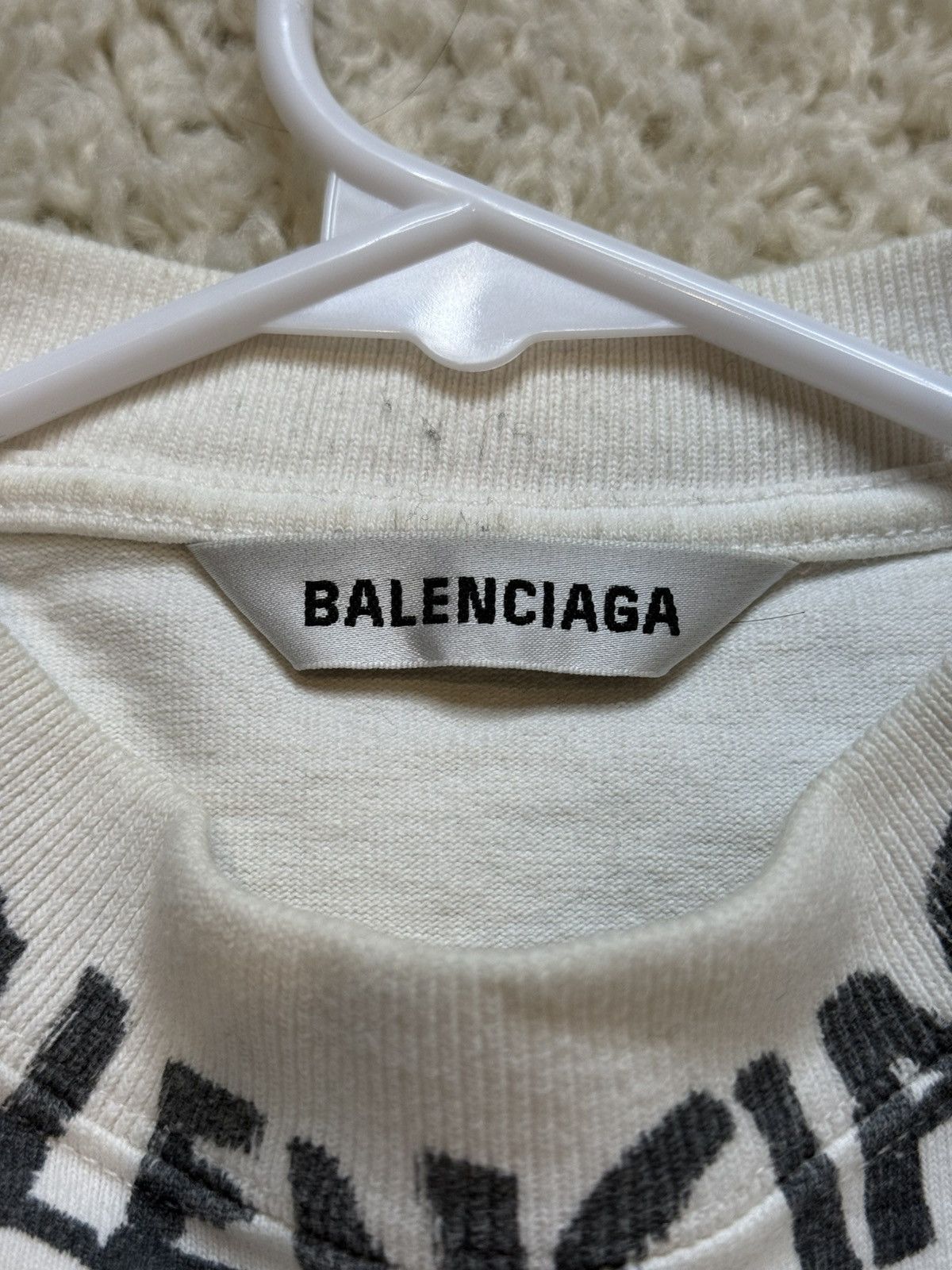Balenciaga Balenciaga Scribble Curve Oversized Tshirt Size US S / EU 44-46 / 1 - 9 Thumbnail