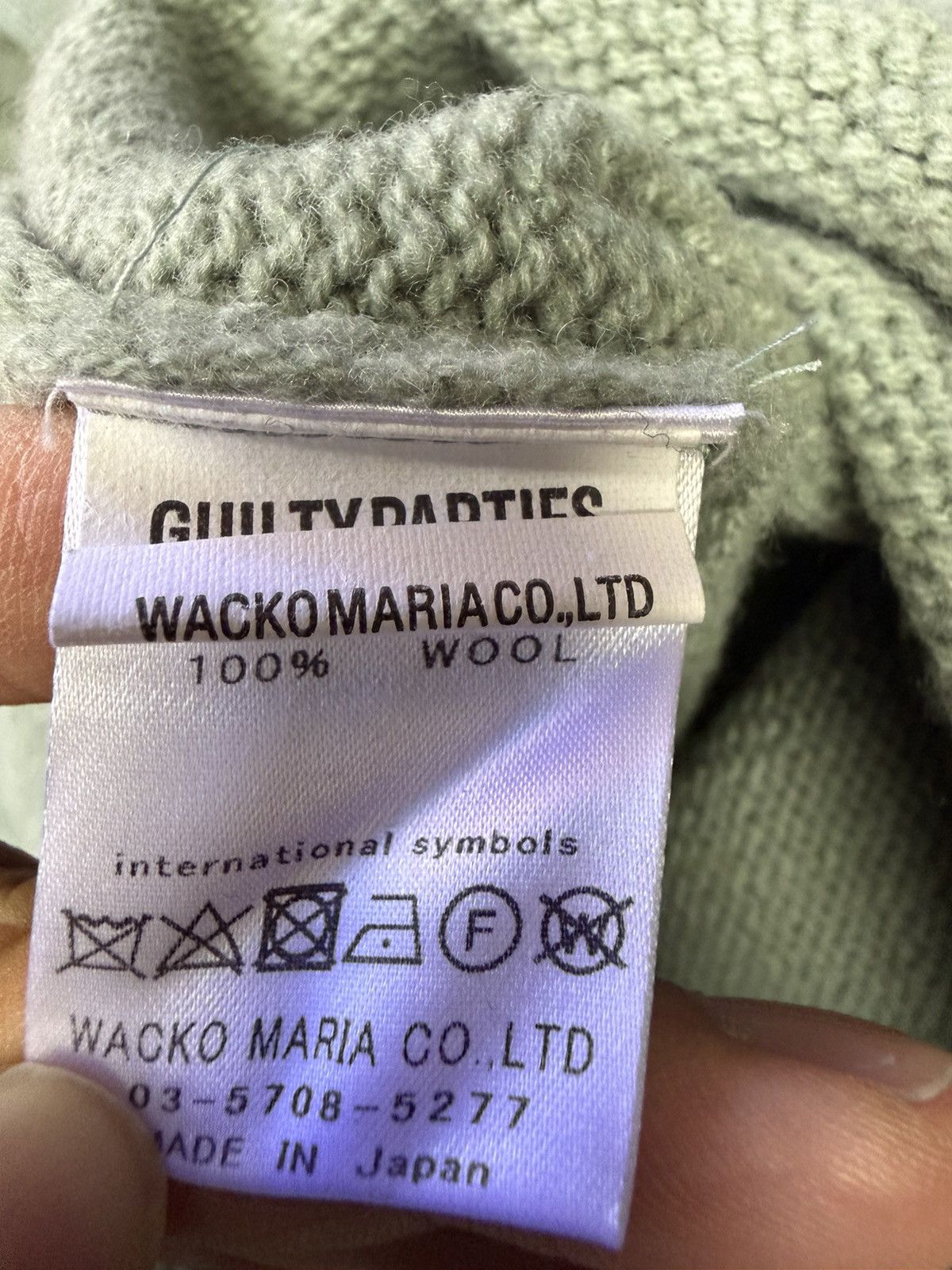 Wacko Maria wacko maria wool 100% cardigan sz L Size US XL / EU 56 / 4 - 8 Thumbnail