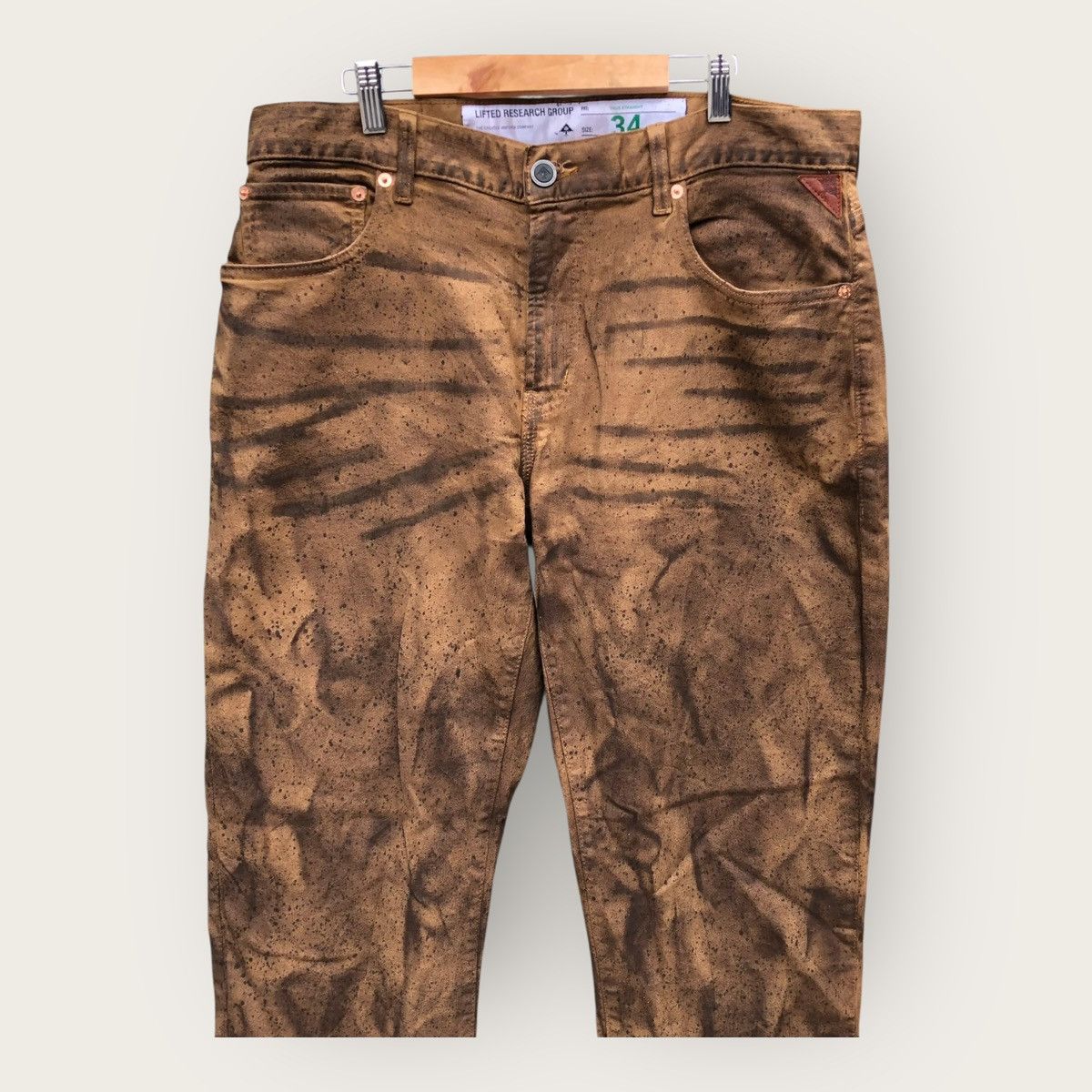 JNCO LRG Mudwash Painted Pants Grunge Fashion Straight Leg Size US 34 / EU 50 - 3 Thumbnail
