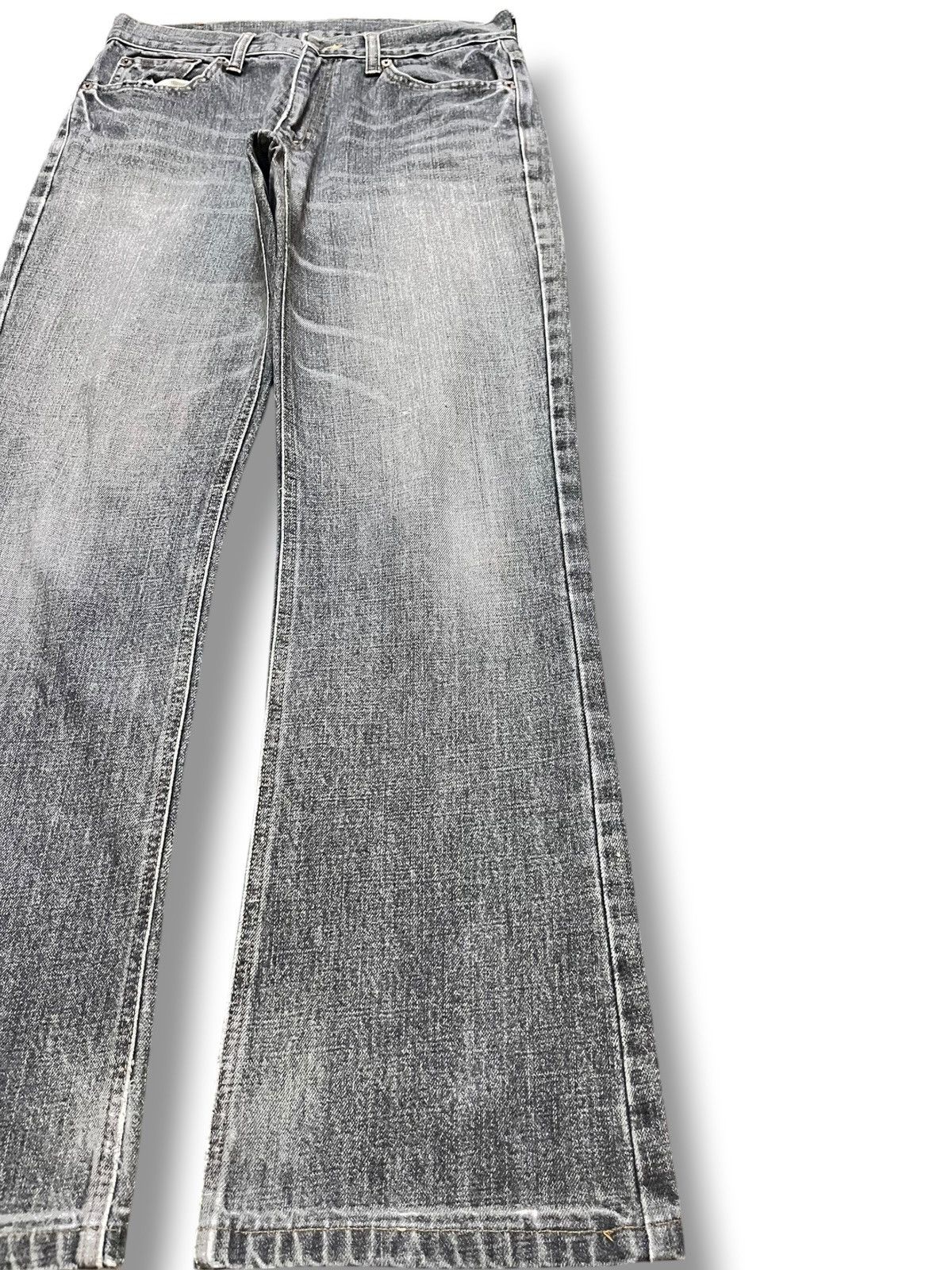 BUFFALO BOBS Vintage Bobson Chessking Flare Faded Whiskering Denim Size US 30 / EU 46 - 4 Thumbnail