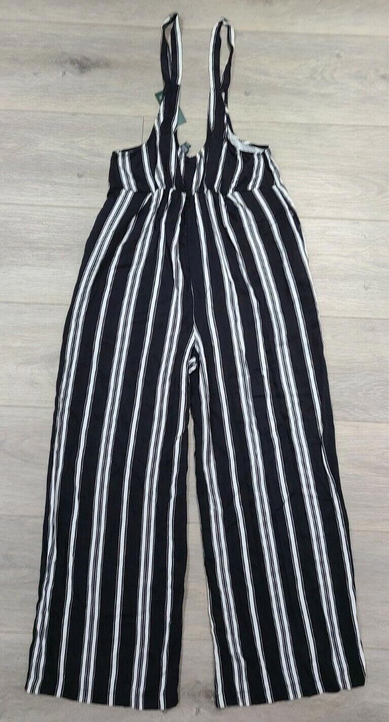 Designer Wild Fable Romper Jumpsuit Large Black Low Cut Wide Leg Size 36" / US 14 / IT 50 - 2 Thumbnail