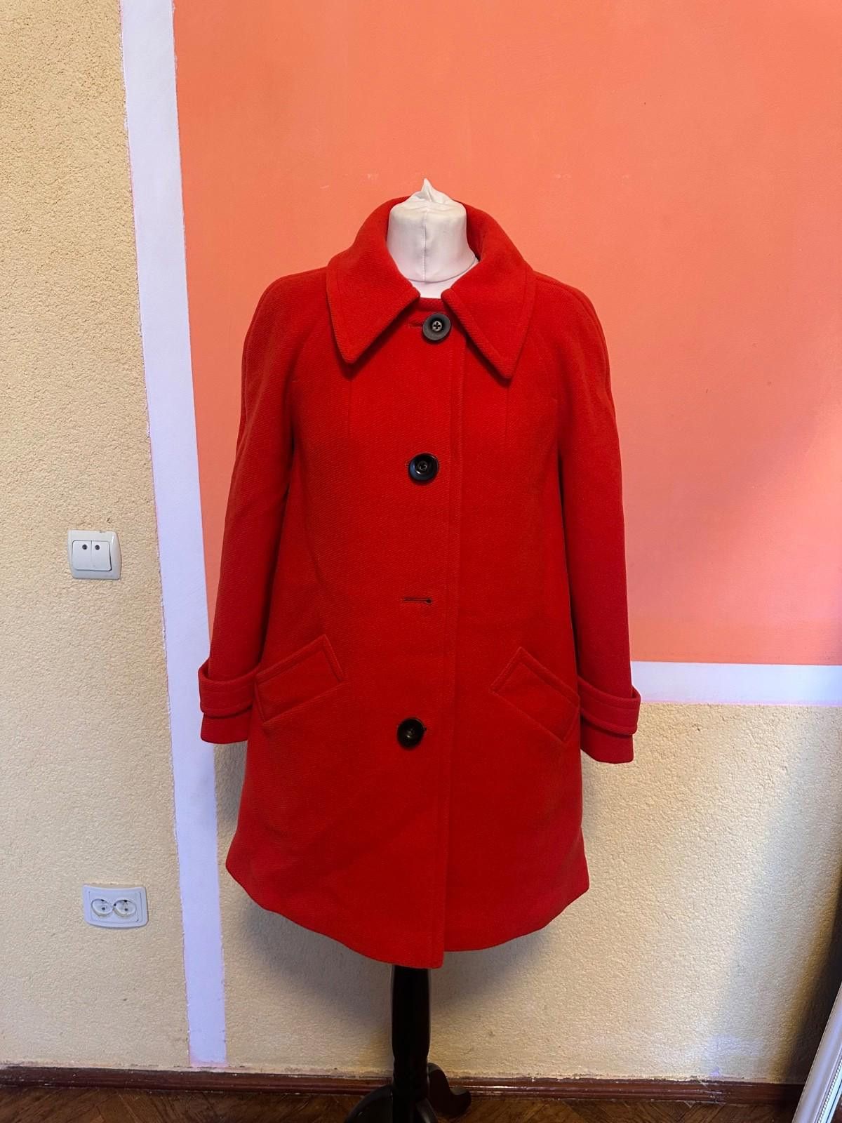 Women’s Aquascutum Red Wool Coat Sz 12