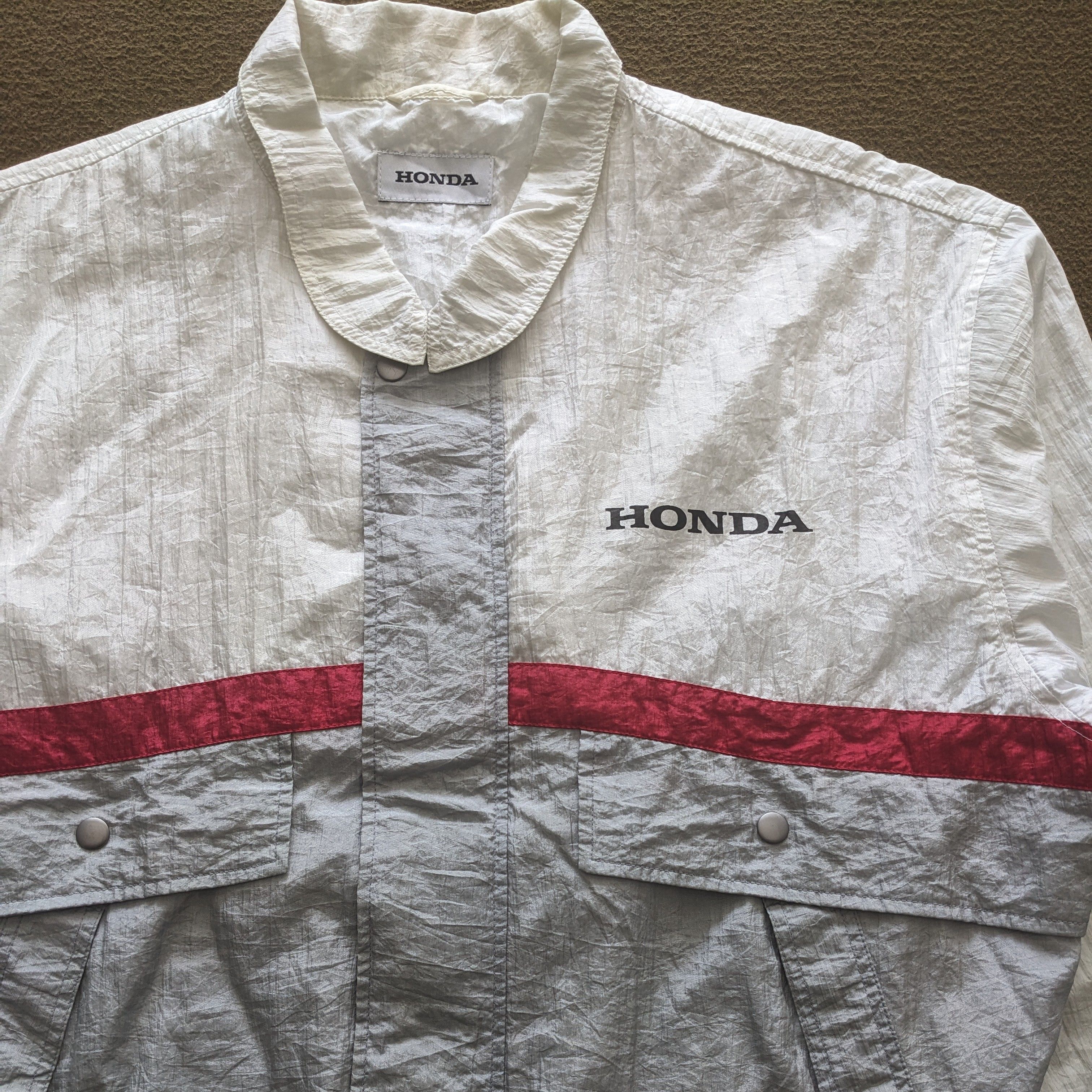 Vintage Vintage HONDA Motorsports Racing Team Windbreaker Jacket Size US L / EU 52-54 / 3 - 4 Thumbnail