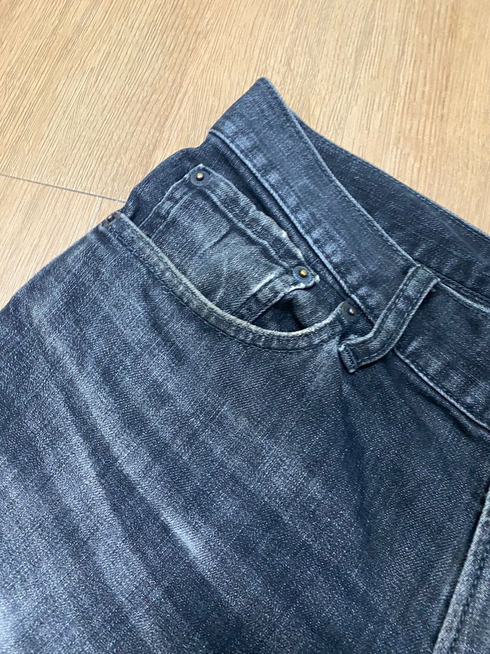 Uniqlo W33 Uniqlo Jeans Slim Fit Rapper Distressed Denim Jeans Size US 33 - 12 Thumbnail