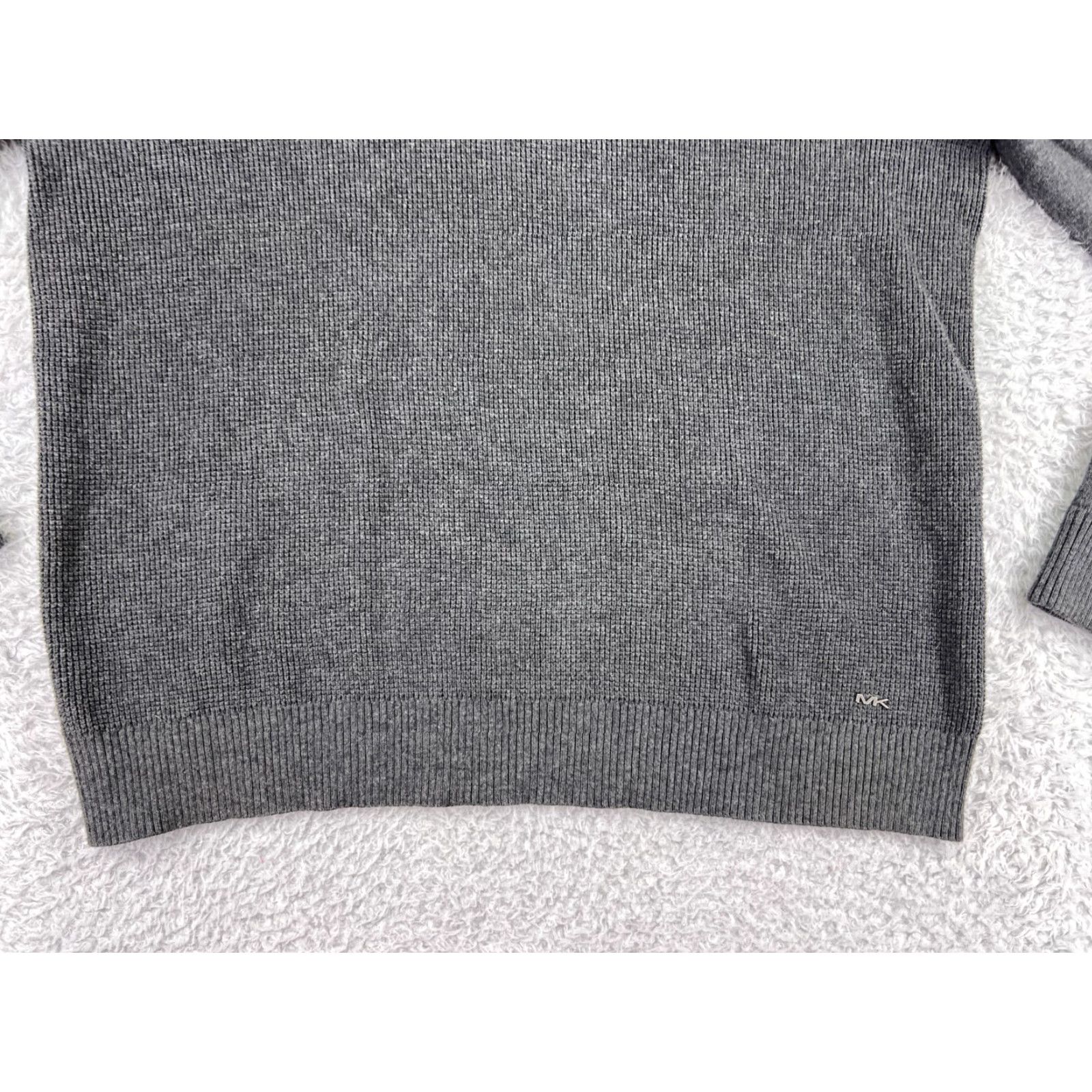 Michael Kors Michael Kors Sweater Mens Large Gray 1/4 Zip Mock Neck 100% Cotton Golf Shirt Size US L / EU 52-54 / 3 - 6 Thumbnail