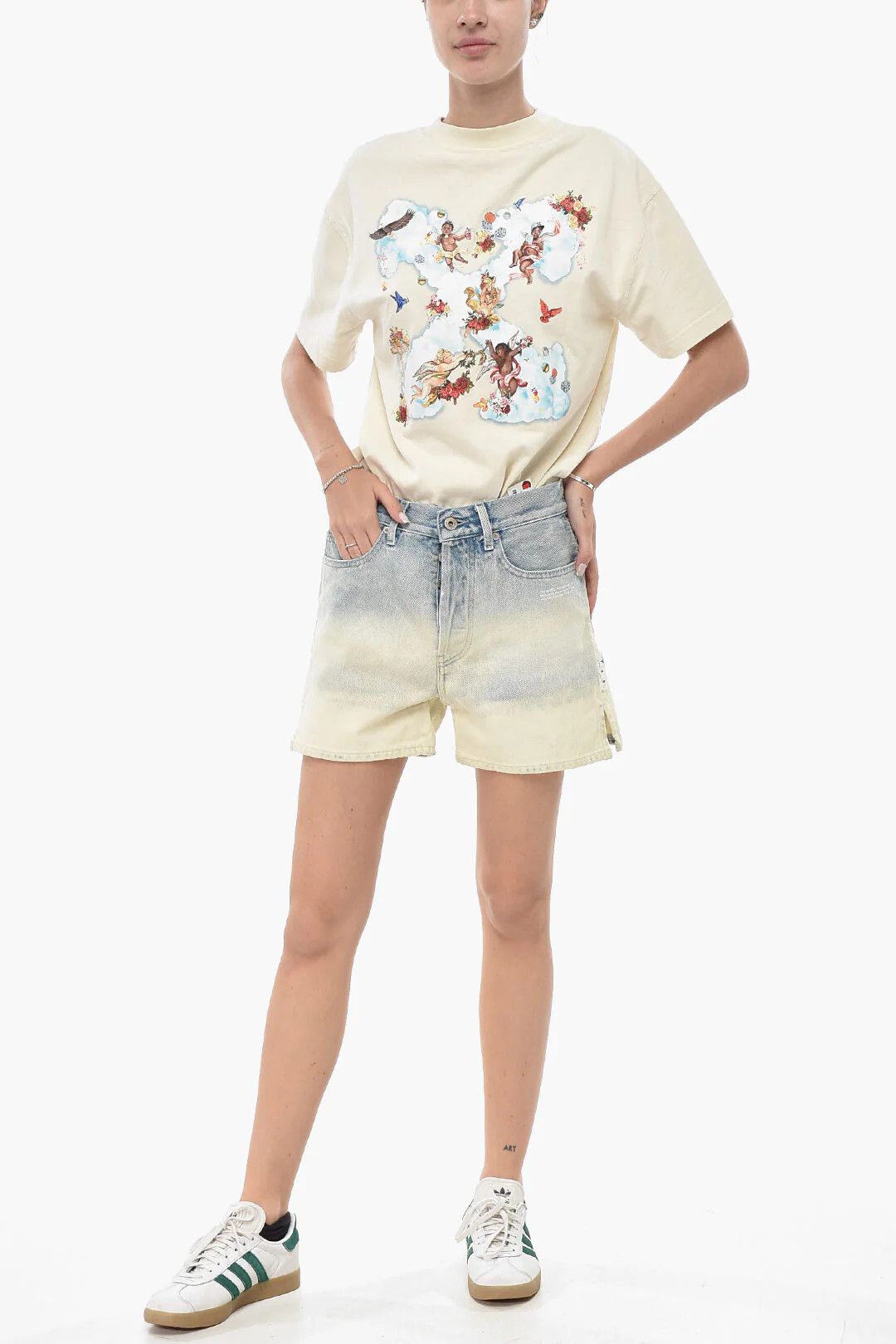 Off-White og1mm0426 Denim Degradé 5-Pocket Short in Light Blue Size 26" / US 2 / IT 38 - 4 Thumbnail