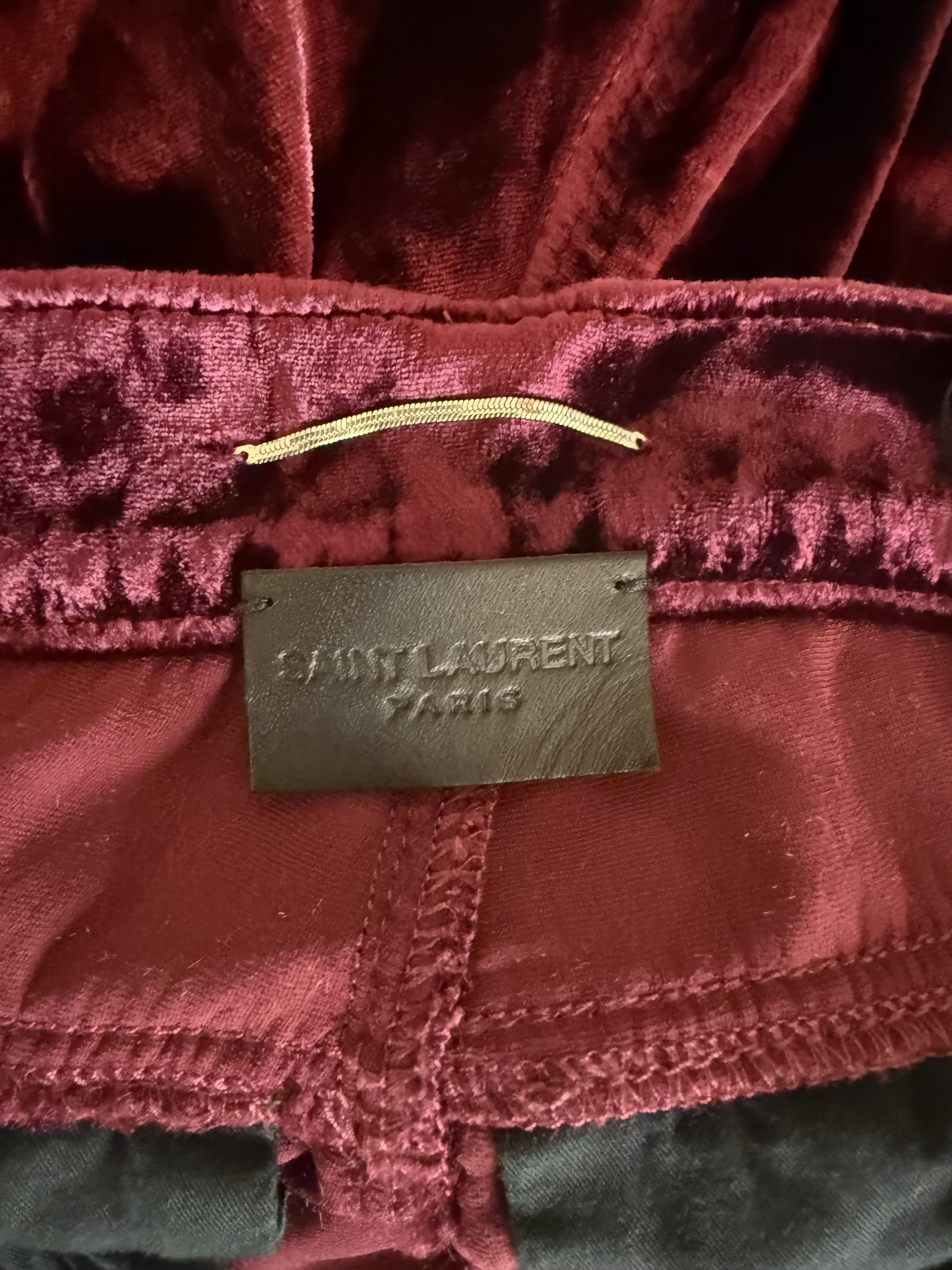 Saint Laurent Paris SS20' Saint Laurent Cropped Bleached Velvet Trousers Size US 28 / EU 44 - 12 Thumbnail