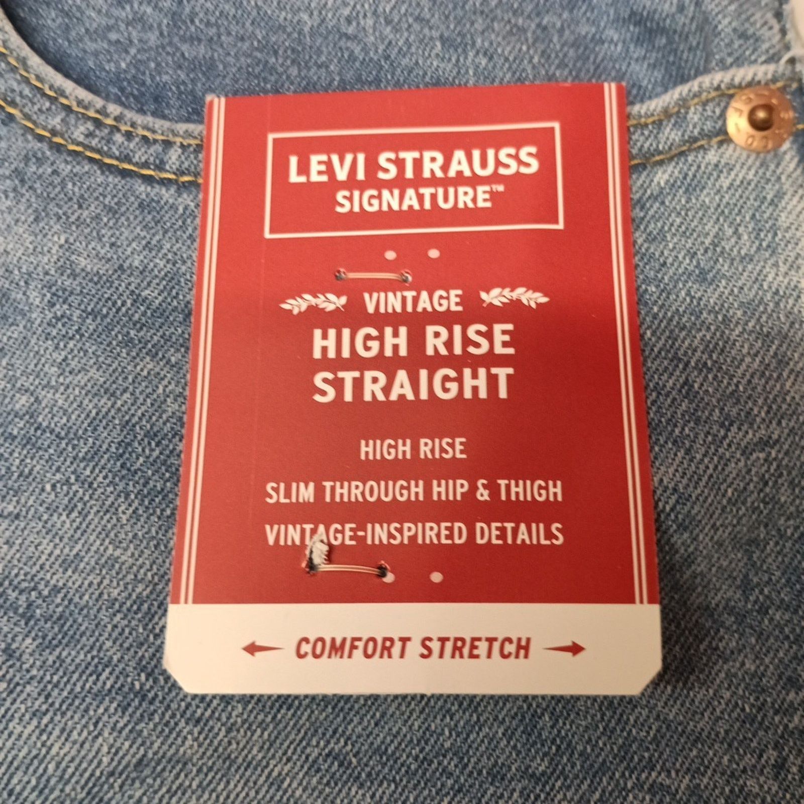 Levi's Levi Strauss Women’s Straight Jeans 10 30x27 Blue High Rise Size 32" / US 10 / IT 46 - 6 Thumbnail