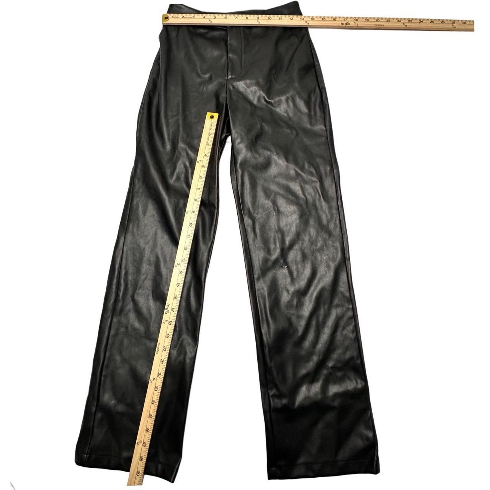 & Other Stories Elodie Size XS Black Leather Pants Size 26" / US 2 / IT 38 - 3 Thumbnail