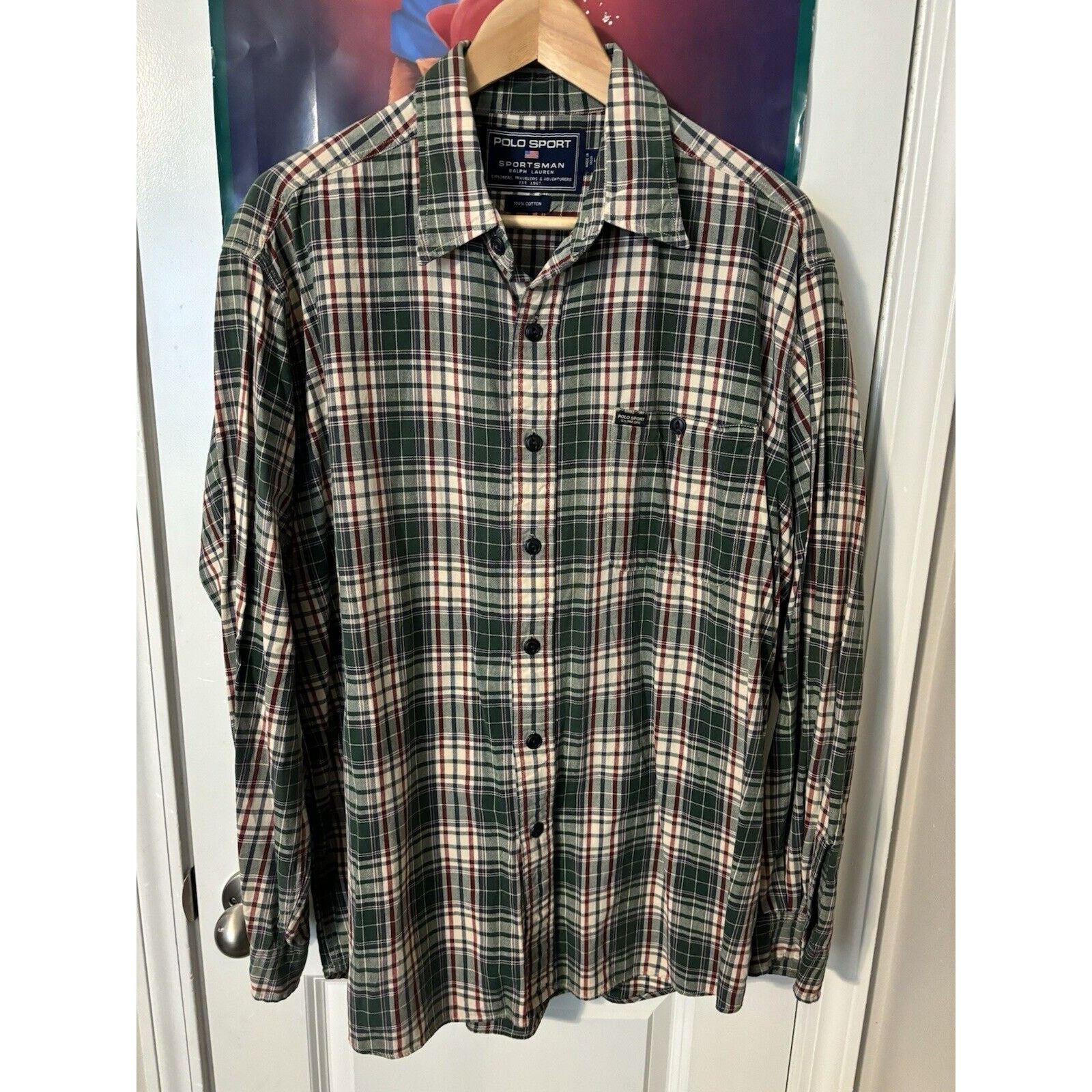 Other Vintage polo sport sportsman size large button up flannel Size US L / EU 52-54 / 3 - 2 Thumbnail