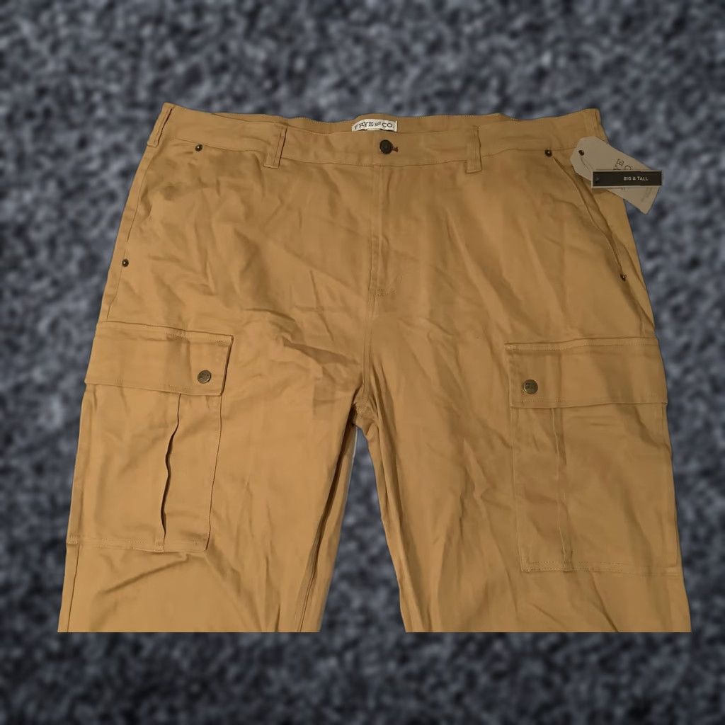 Frye Frye & Co Pants Mens 40x36 Beige Cargo Straight Leg Big & Tall Stretch Workwear Size US 40 / EU 56 - 1 Thumbnail