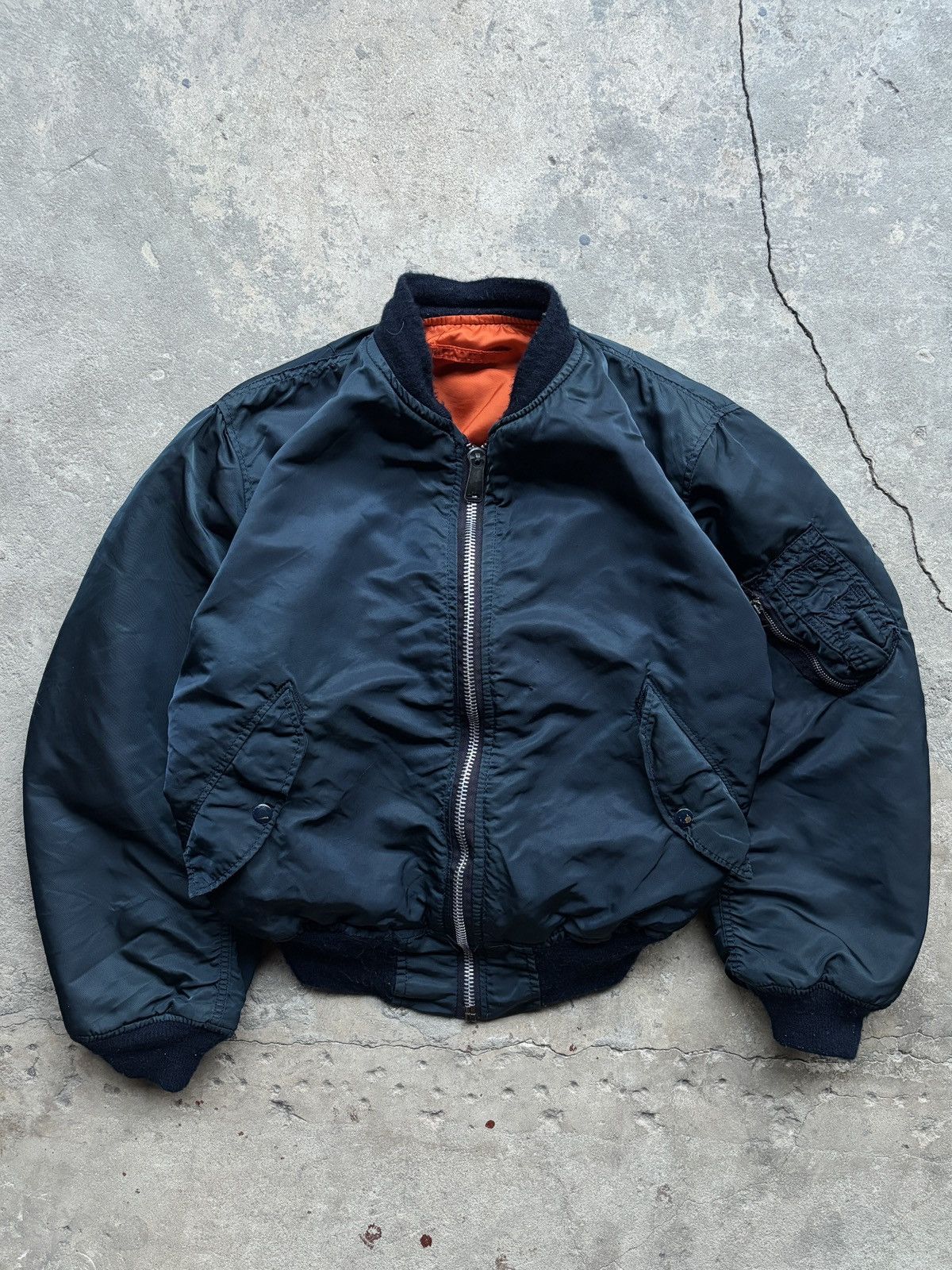 Alpha Industries Vintage Reversible MA-1 Bomber Jacket Size US L / EU 52-54 / 3 - 1 Thumbnail