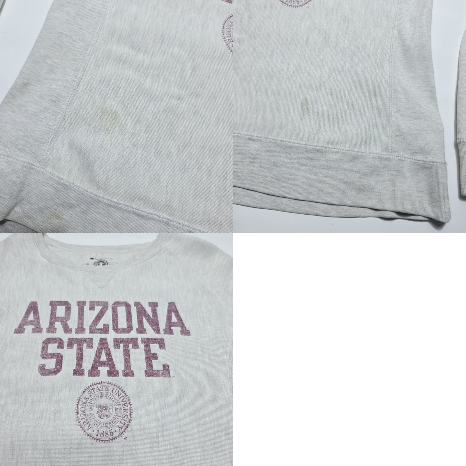 Champion VINTAGE Champion Arizona State Reverse Weave Sweatshirt Womens Medium Distressed Logo Gray Pullover Run Jog Activewear University USA 90s Mens/Womens Size M / US 6-8 / IT 42-44 - 8 Thumbnail