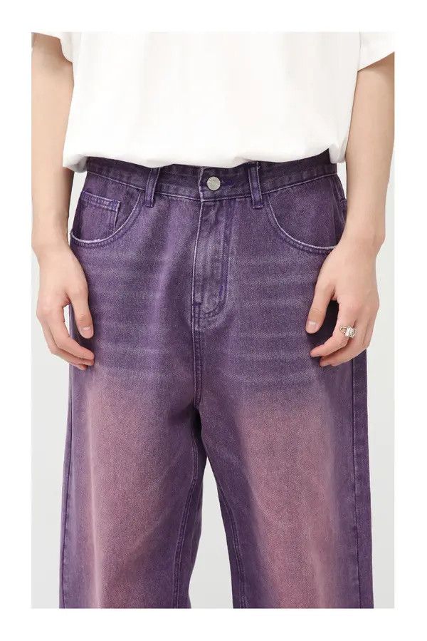 VIBE Personalized straight-leg purple wide-leg jeans Size US 32 / EU 48 - 5 Thumbnail