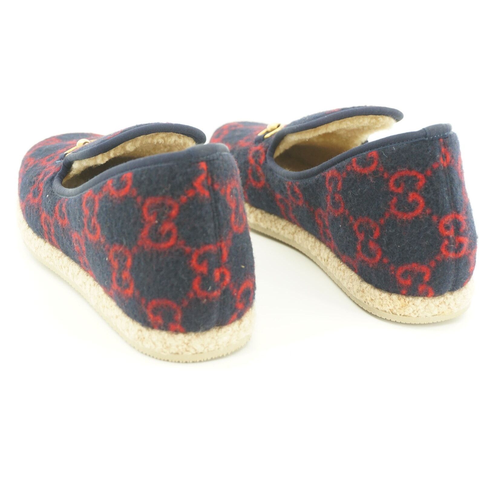 Gucci Gucci Fria GG Horsebit Espadrille Loafer Size 7.5G Wool Fur Size US 8 / EU 41 - 9 Thumbnail