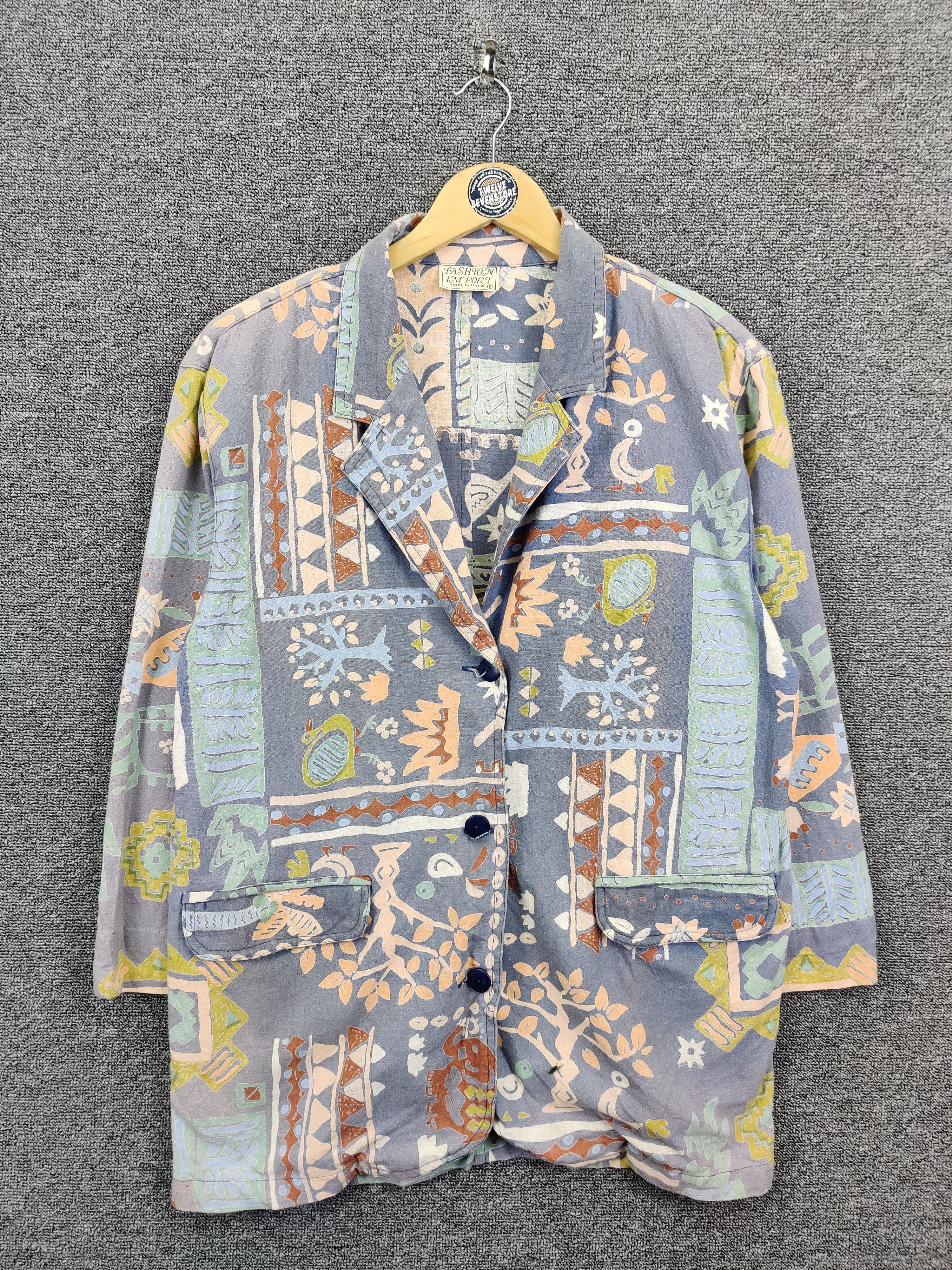 The Unbranded Brand Vintage Unbrand Art Hawaii Blazer Coat Nice Design Size US L / EU 52-54 / 3 - 1 Thumbnail