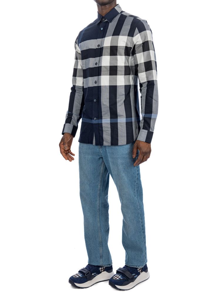 Burberry BURBERRY navy blue slim fit classic check cotton shirt M Size US M / EU 48-50 / 2 - 5 Thumbnail