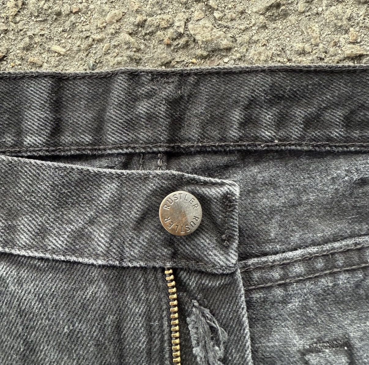 Rustler VINTAGE RUSTLER BLACK JEAN RIPPEP DENIM PANTS Size US 36 / EU 52 - 9 Thumbnail