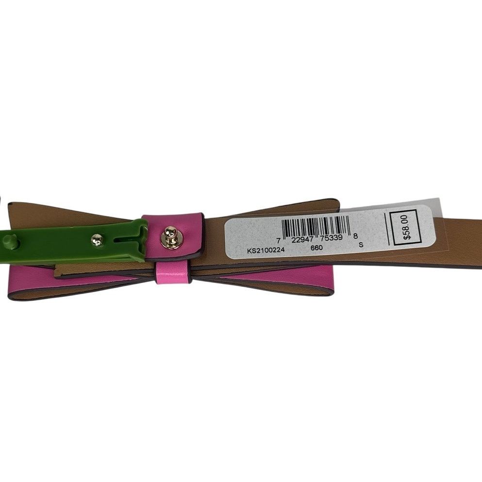 Kate Spade Kate Spade Bow Leather Belt in Pink Large Size ONE SIZE - 2 Thumbnail
