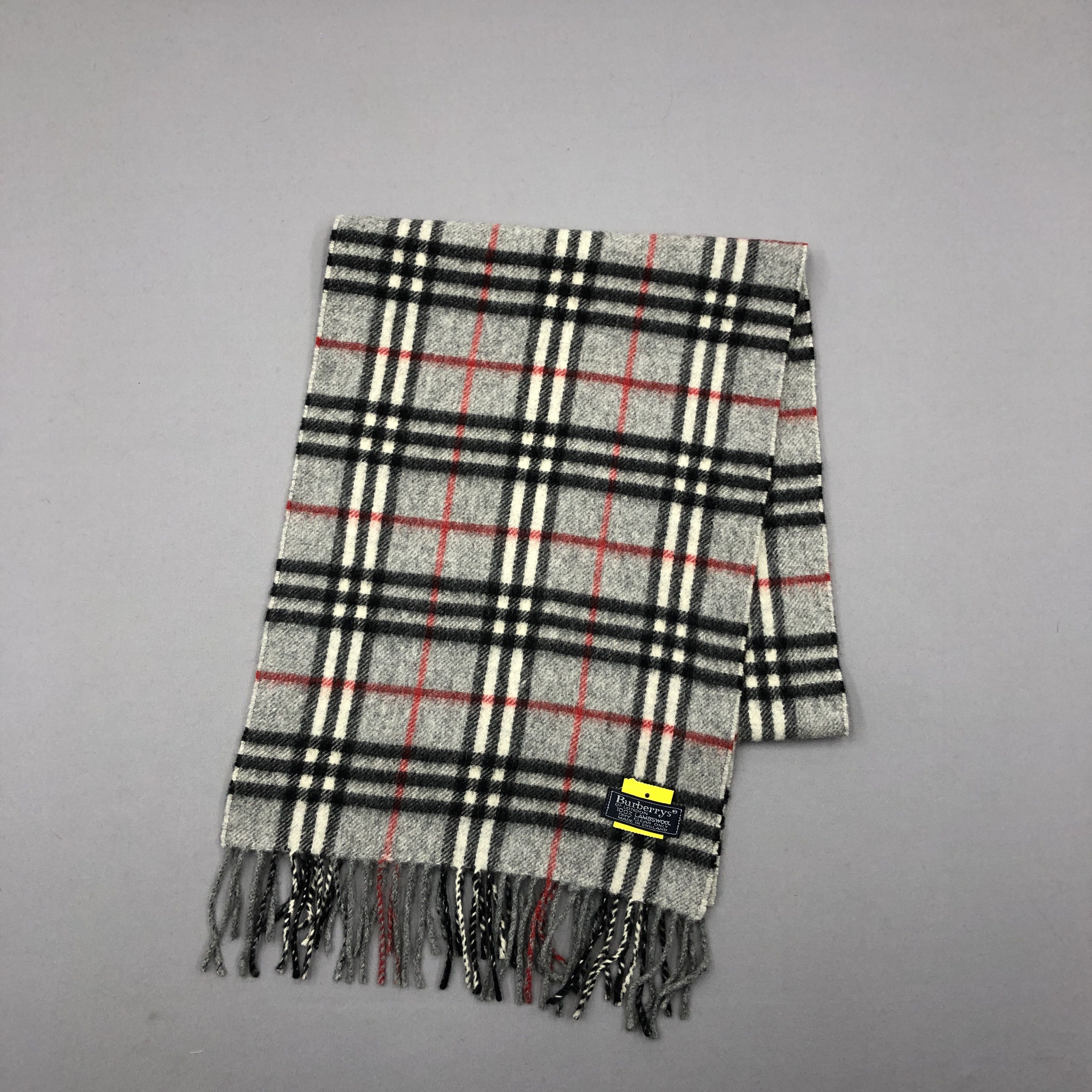 Burberry Vintage Burberry Scarf Nova Check Wool Cashmere Scarves Size ONE SIZE - 3 Thumbnail