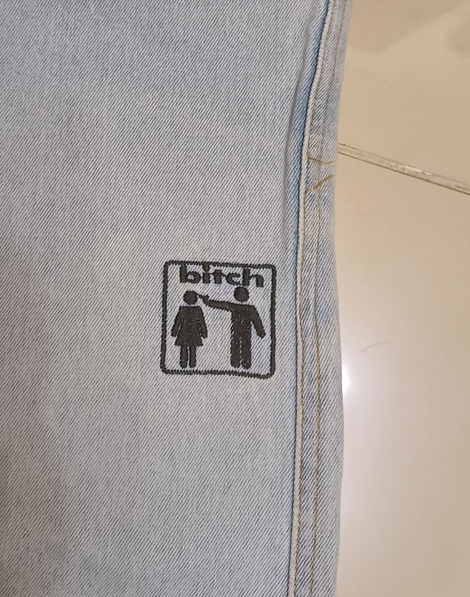 JNCO Vintage y2k/ 90s BITCH SKATEBOARDS baggy jeans Size US 30 / EU 46 - 4 Thumbnail