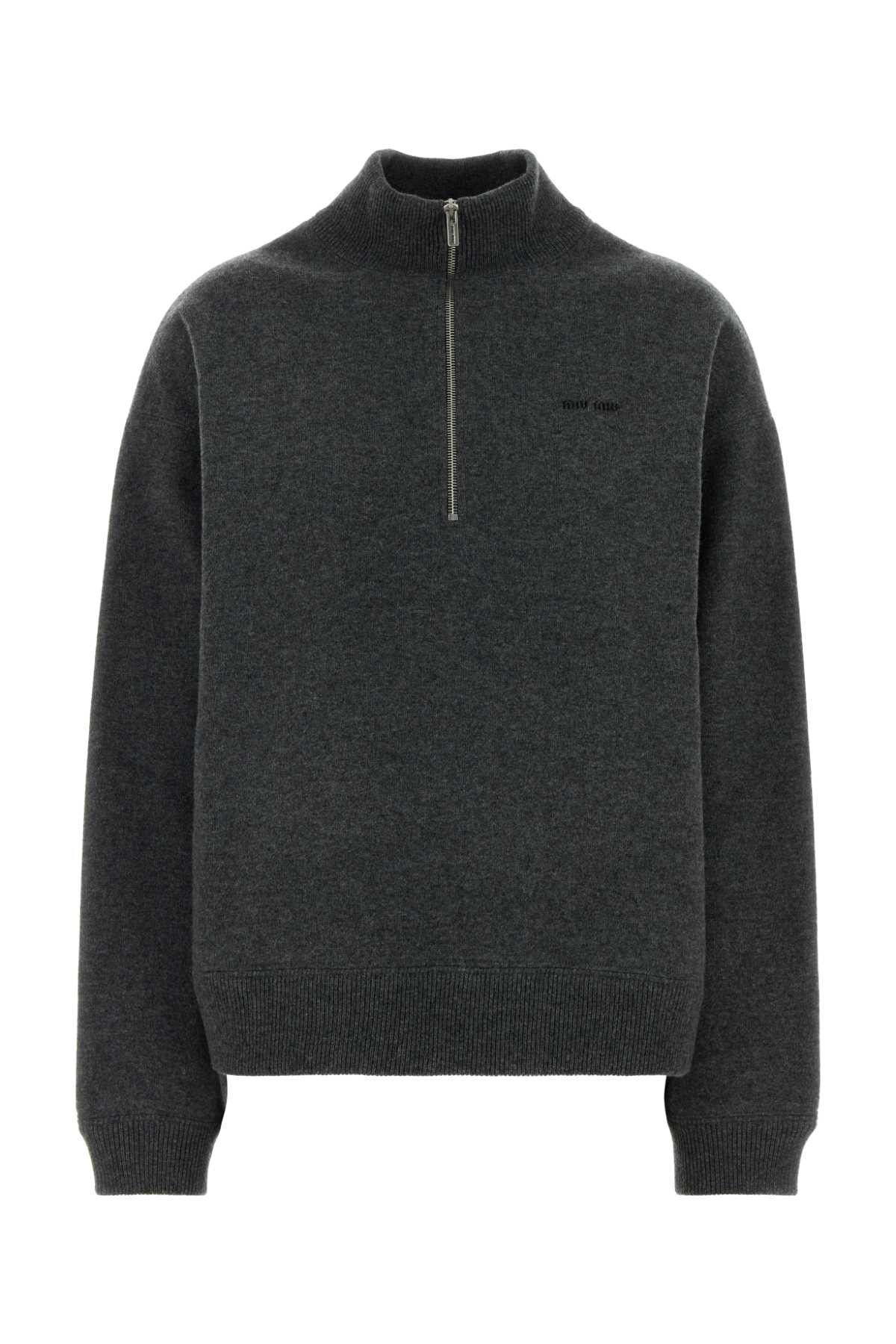 Miu Miu Dark Grey Cashmere Sweater Size S / US 4 / IT 40 - 1 Thumbnail