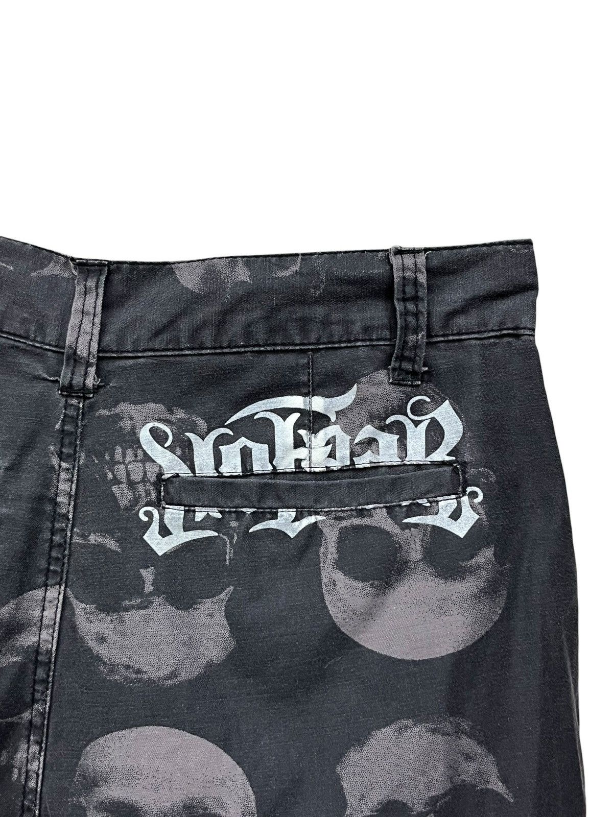 No Fear No Fear Skull Print Cyber Grunge Shorts Number(N)ine Style Size US 30 / EU 46 - 5 Thumbnail