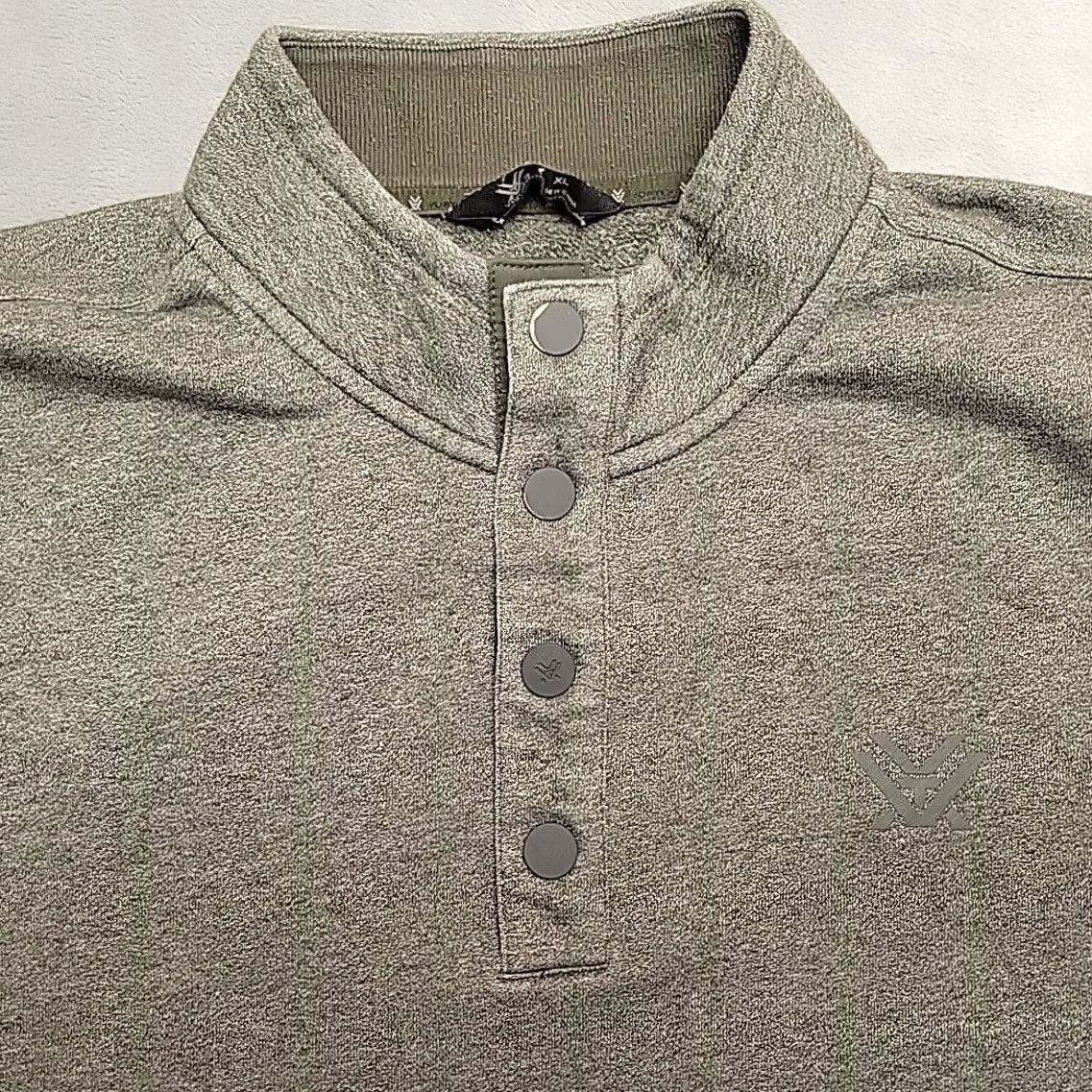 Layer 8 Vortex Pullover Mens XL Gray Snap Fleece Sweatshirt Outdoor Hunting Layer Size US XL / EU 56 / 4 - 3 Thumbnail
