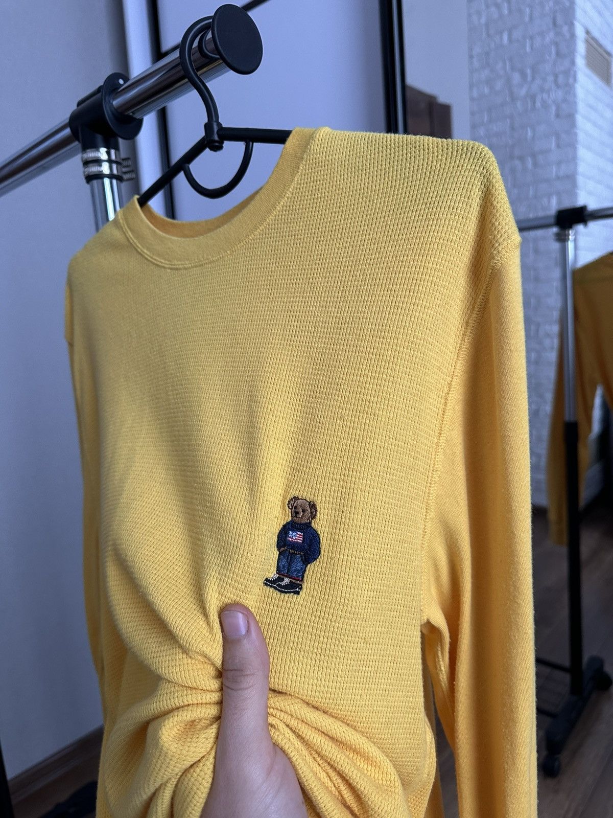 Polo Ralph Lauren Polo Bear Ralph Lauren RL Waffle Sweatshirt Crewneck Size US M / EU 48-50 / 2 - 6 Thumbnail