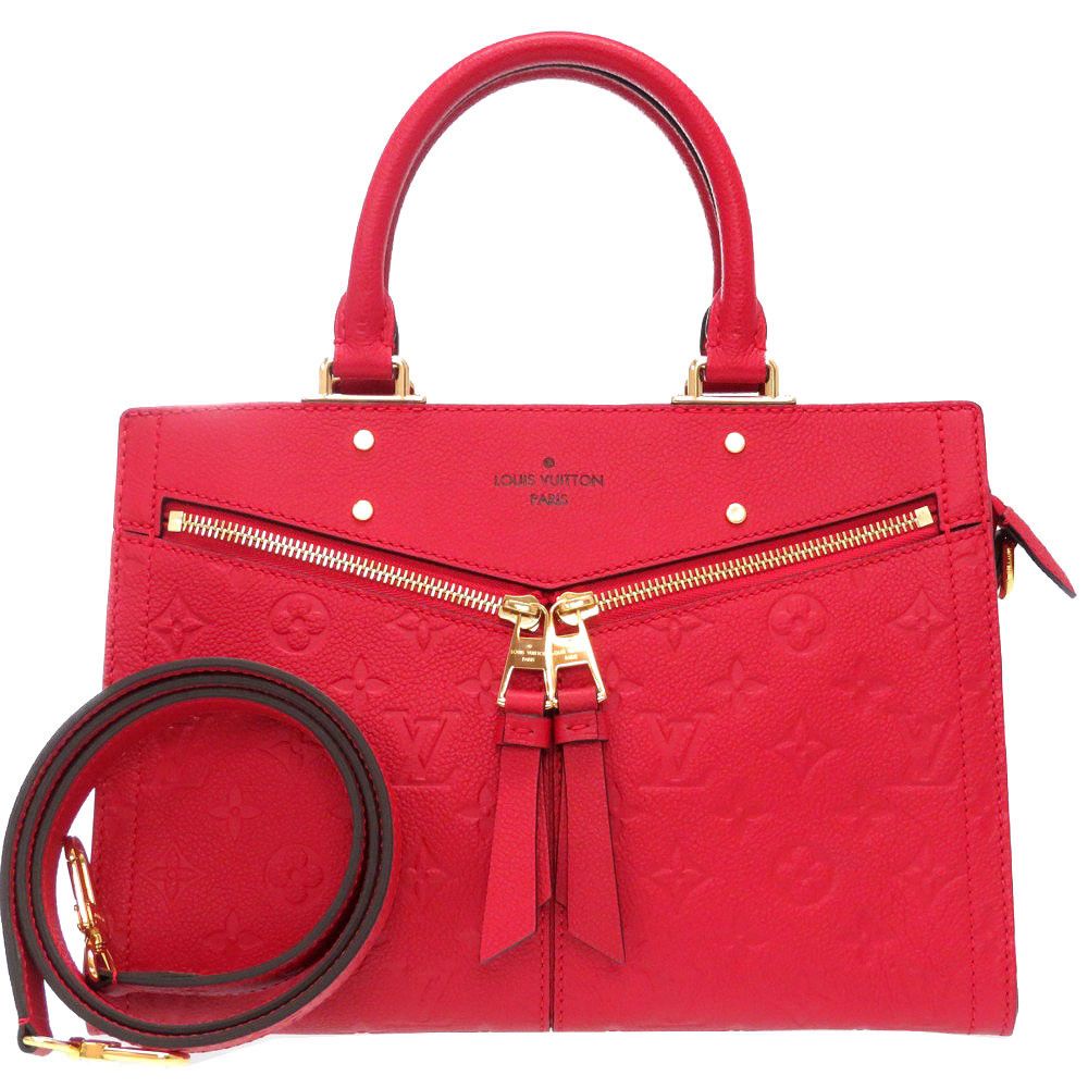 image of Louis Vuitton Monogram Empreinte Three Pm Handbag Red 2Way Strap, Women's