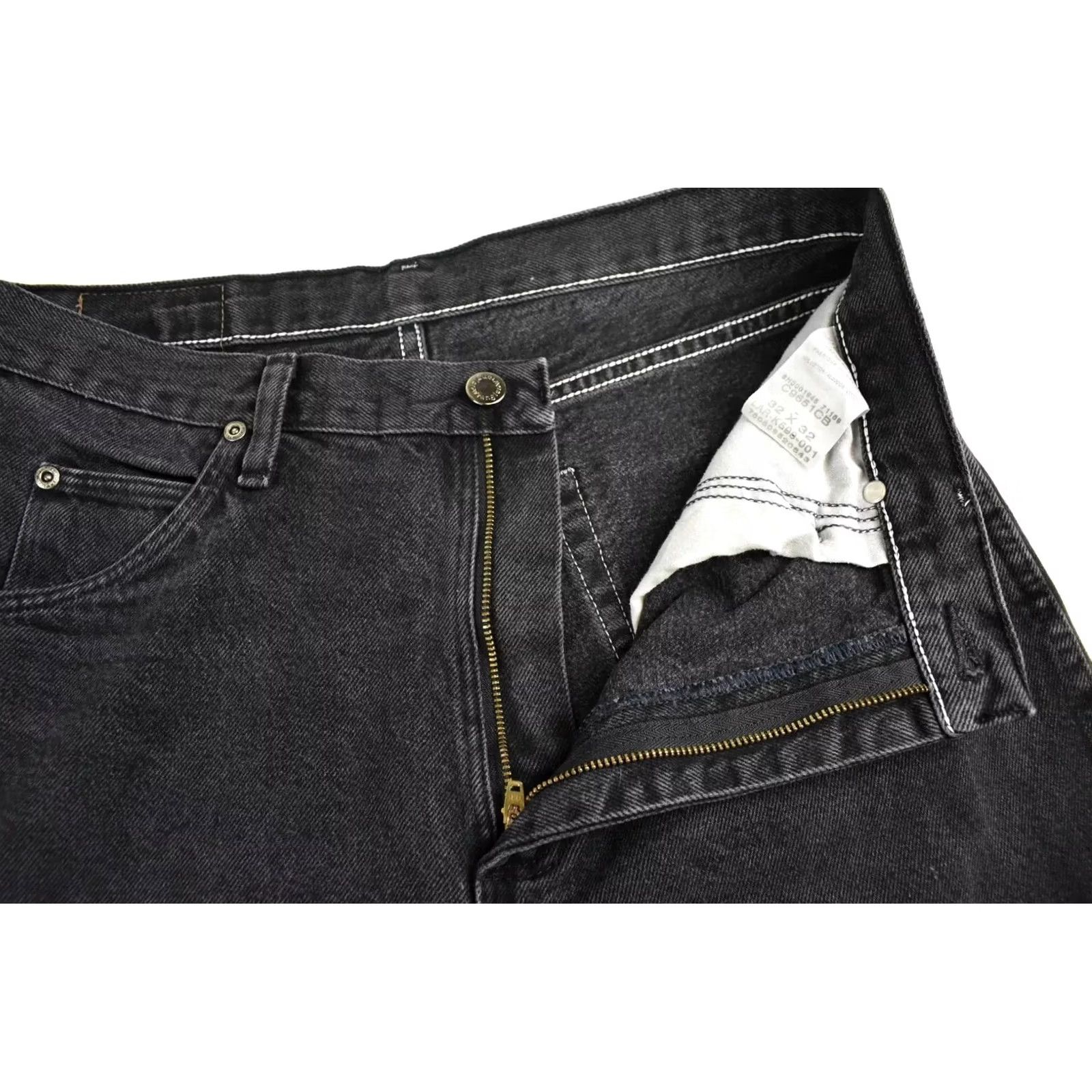 Wrangler WRANGLER Jeans Men's Regular W32/L32 Zip Fly Black Denim Pants Size US 32 / EU 48 - 4 Thumbnail