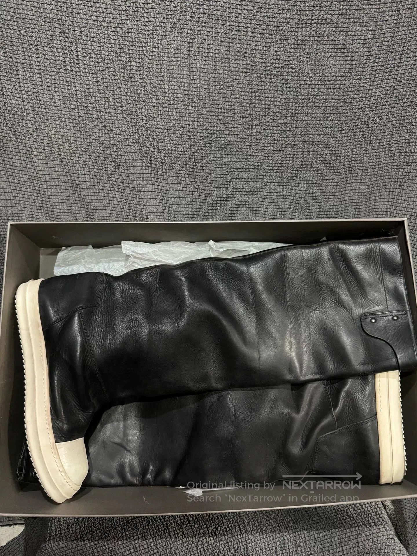 Rick Owens black leather ankle boots from Rick Owens. Size US 10 / EU 43 - 1 Thumbnail