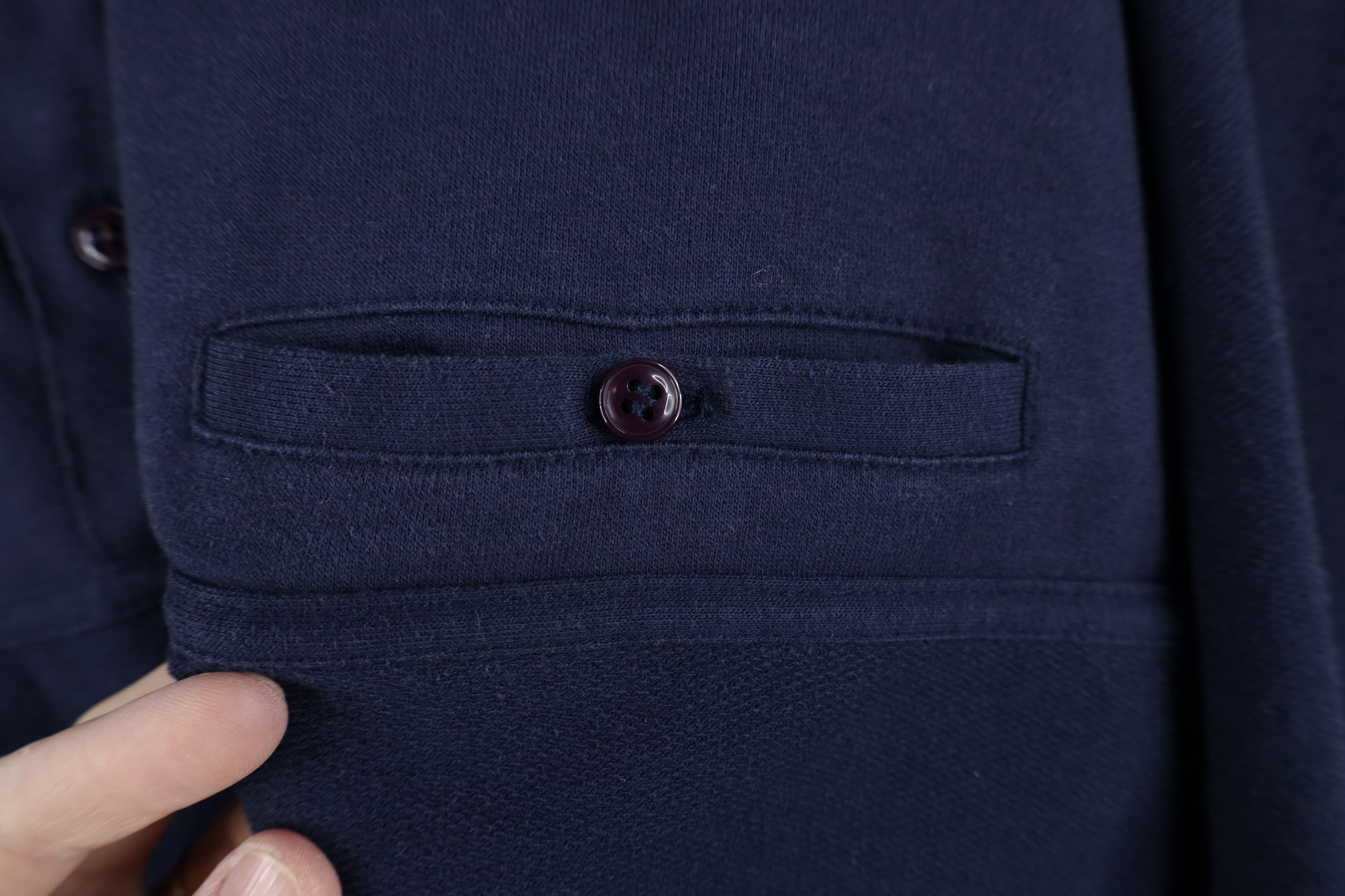Vintage Vintage 90s Streetwear Long Sleeve Rugby Polo Navy Size US L / EU 52-54 / 3 - 4 Thumbnail