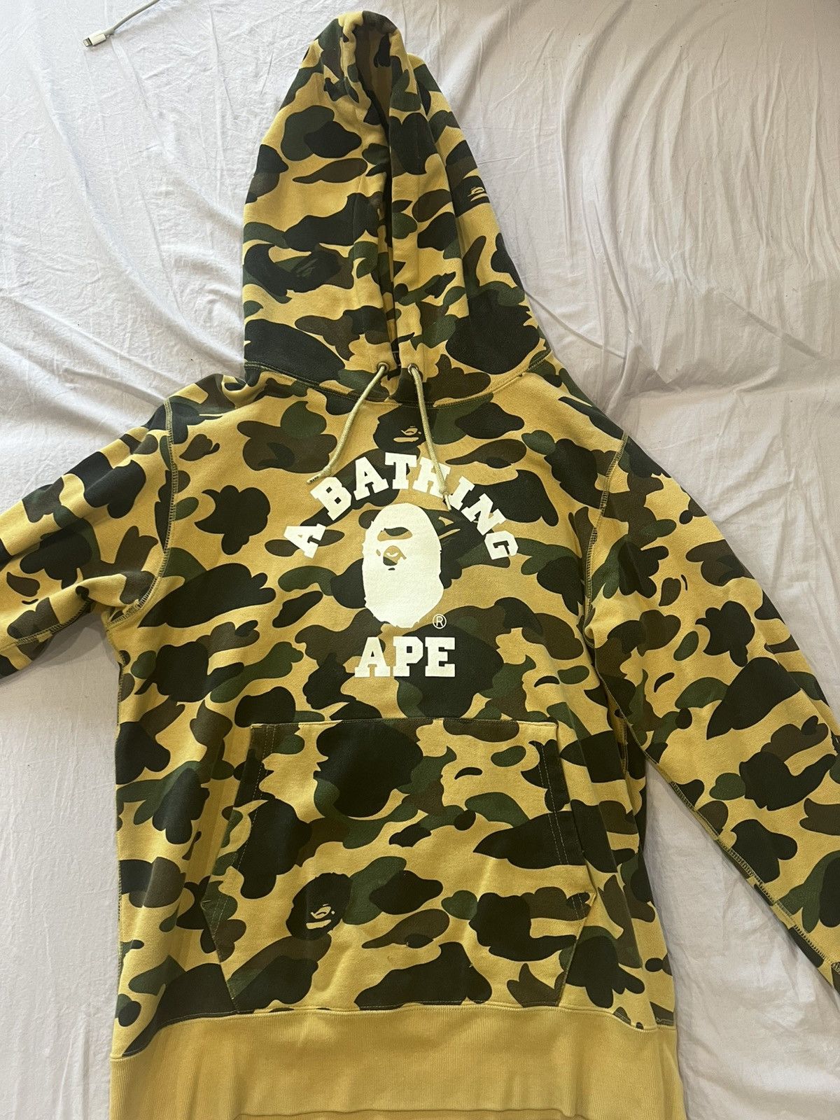 Bape Bape 1st Camo College Pullover Hoodie Yellow Size US M / EU 48-50 / 2 - 1 Thumbnail