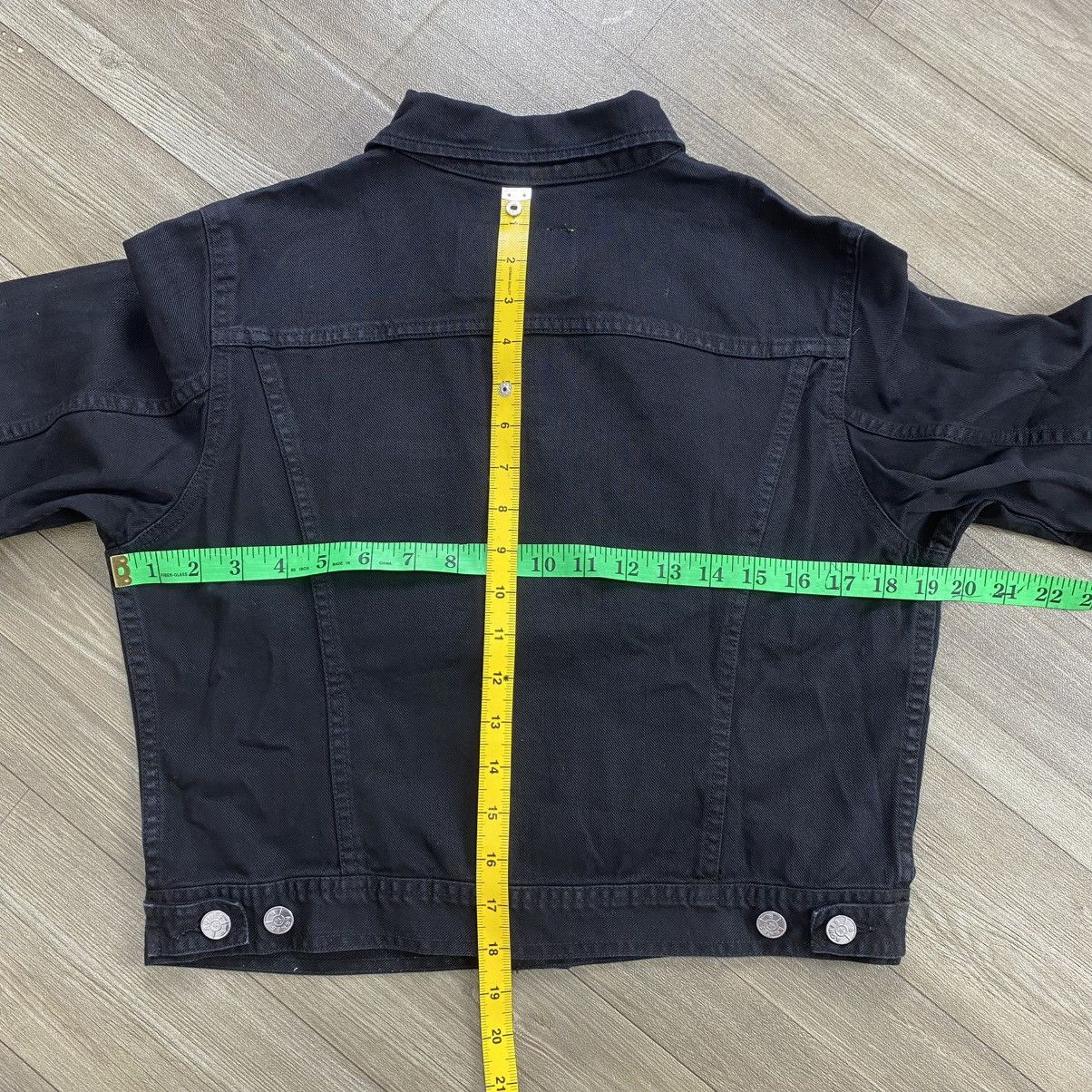 Vintage 90's Agnes B Homme Black Denim Jacket Small Luxury