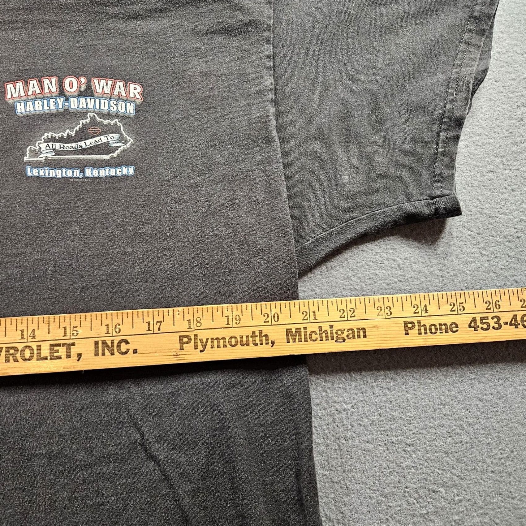Harley Davidson Harley-Davidson Man O' War Shirt Mens Large Black Crew Neck Short Sleeve Graphic Print Motorcycle Tee Men X-Large Size US L / EU 52-54 / 3 - 7 Thumbnail