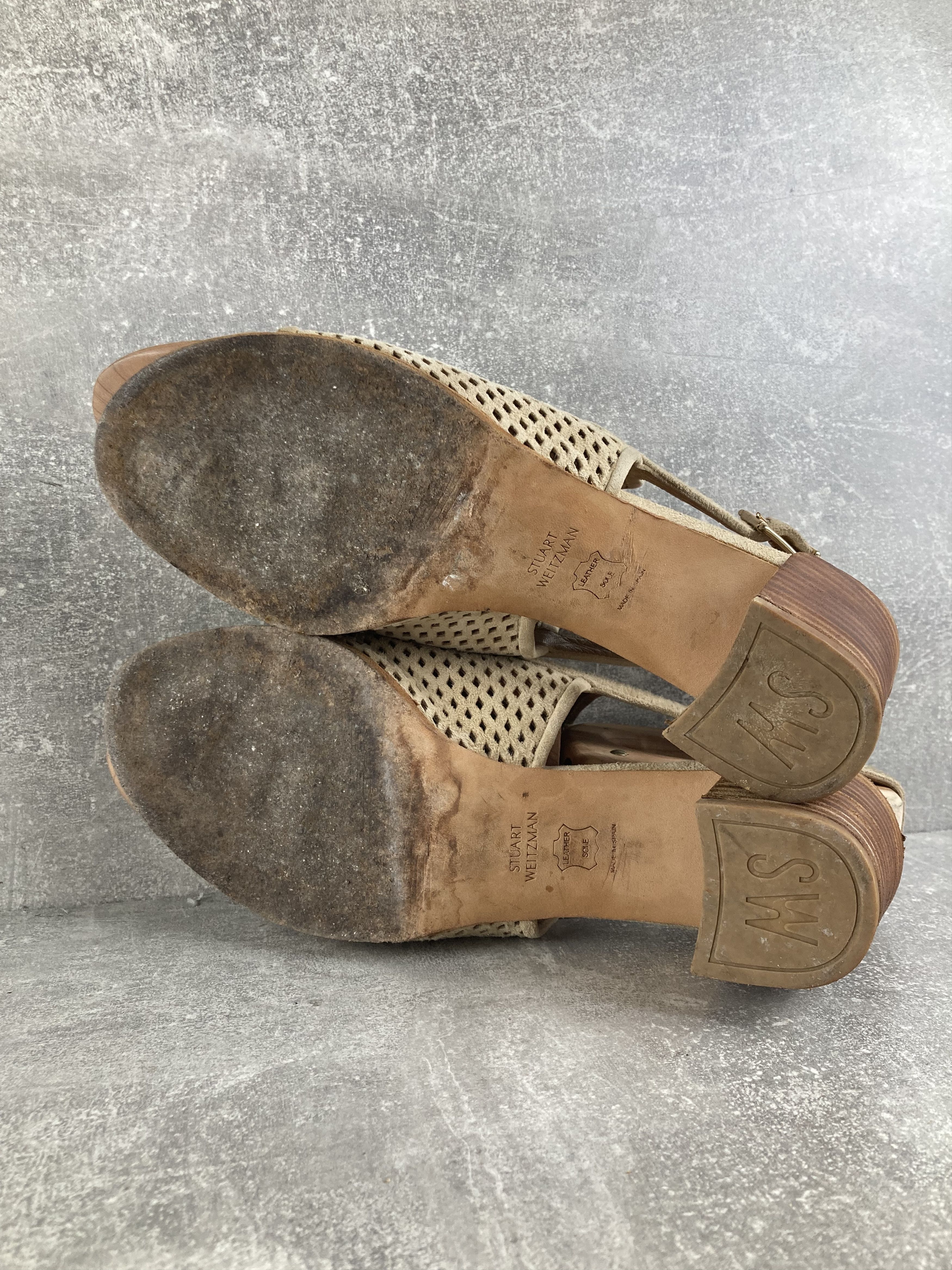 Stuart Weitzman stuart Weitzman popular beach suede/lesther heel sandals Size US 7.5 / IT 37.5 - 8 Thumbnail