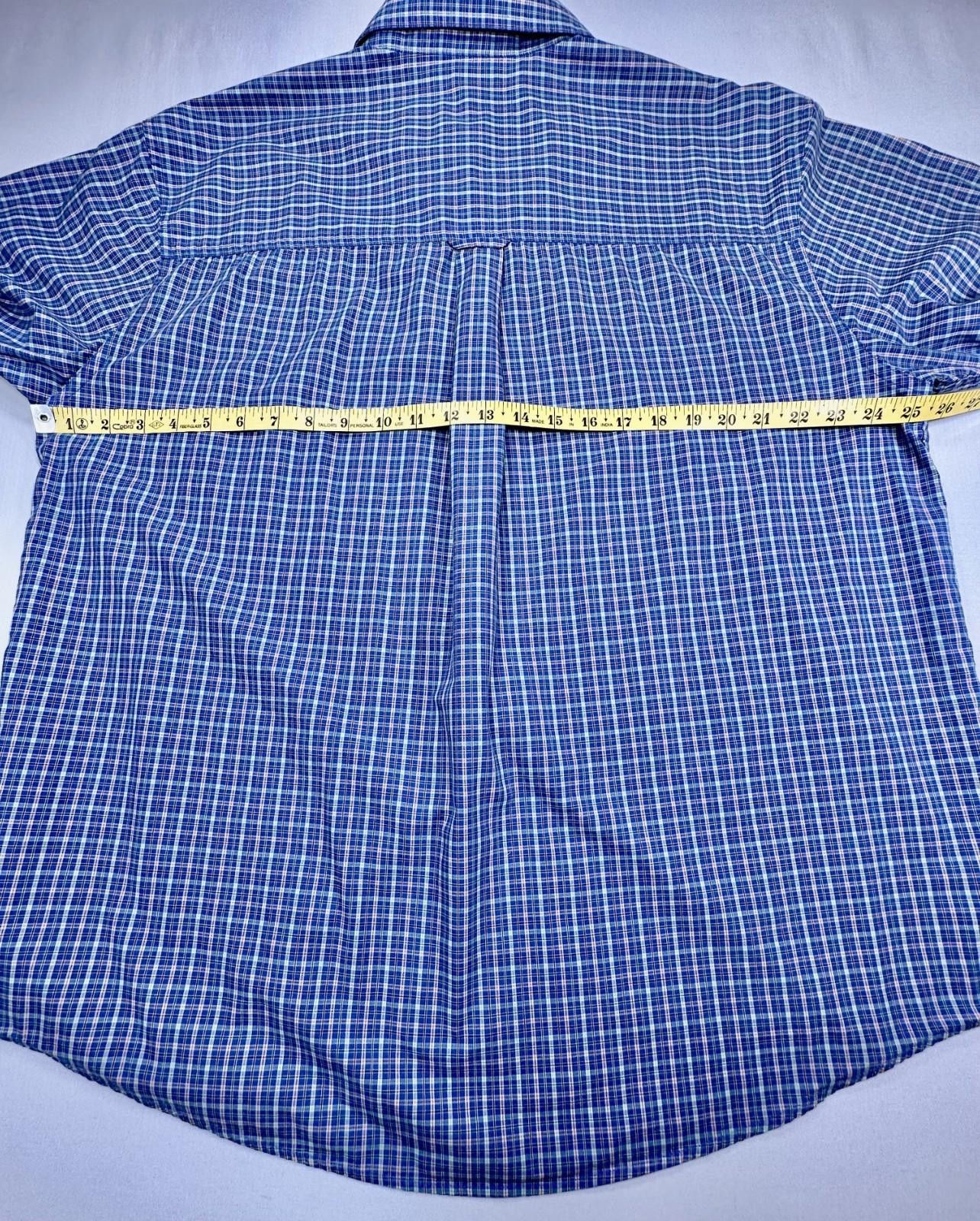 Chaps Ralph Lauren Chaps Easy Care Blue Plaid Shirt XL Size US XL / EU 56 / 4 - 4 Thumbnail