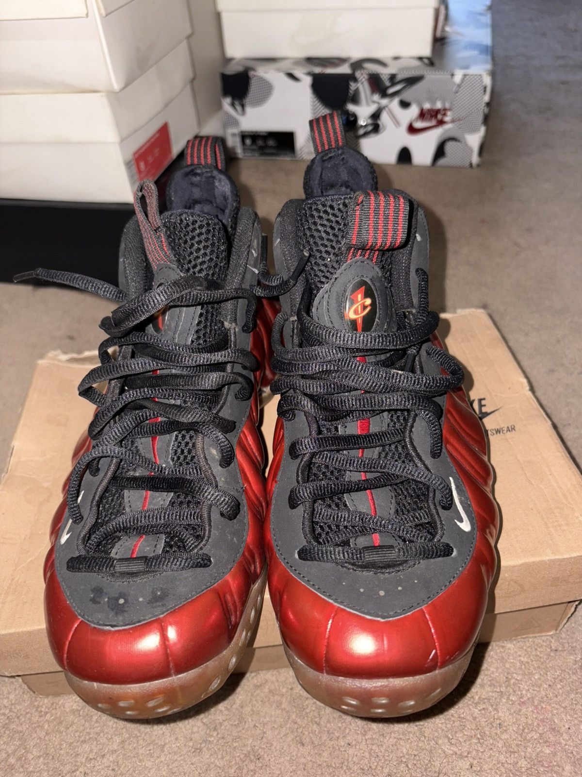 Nike Metallic Red Nike Air Foamposite Size US 9 / EU 42 - 1 Thumbnail