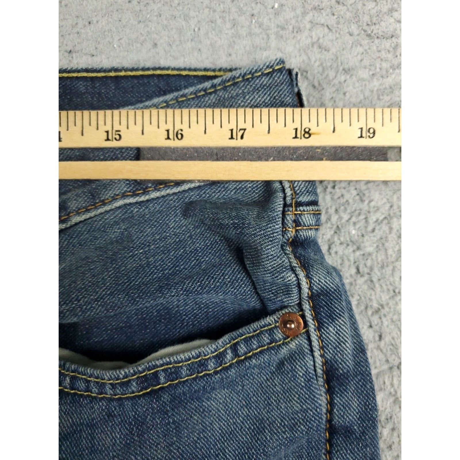 Levi's Levis 514 Jeans Mens Straight Leg Blue Denim Pants 36x32 Size US 36 / EU 52 - 4 Thumbnail