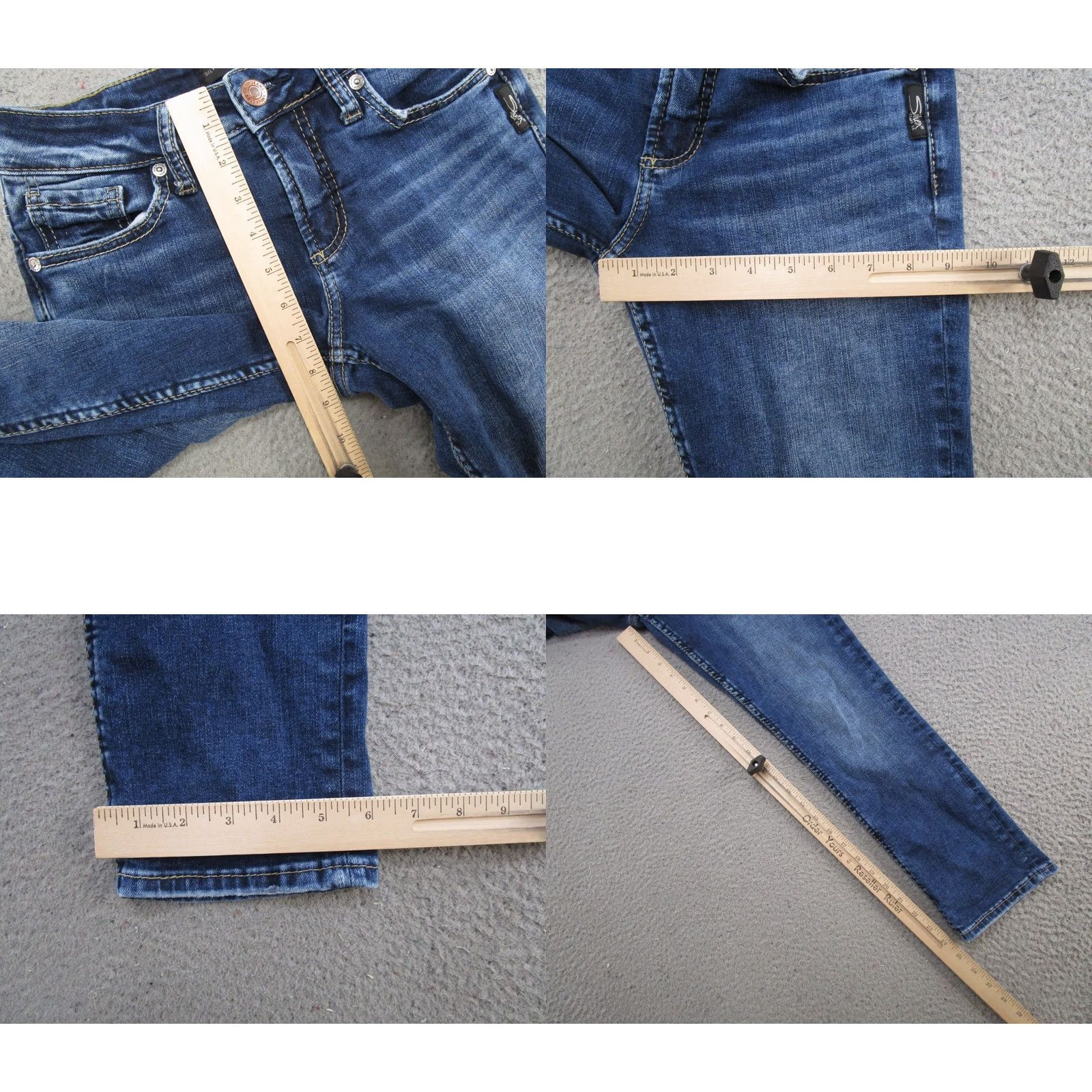 Silver Jeans Co. Silver Jeans Co Suki Capri Jeans Womens Size 26x22.5 Blue Stretch Denim 5-Pocket Regular Rise Size 26" / US 2 / IT 38 - 8 Thumbnail