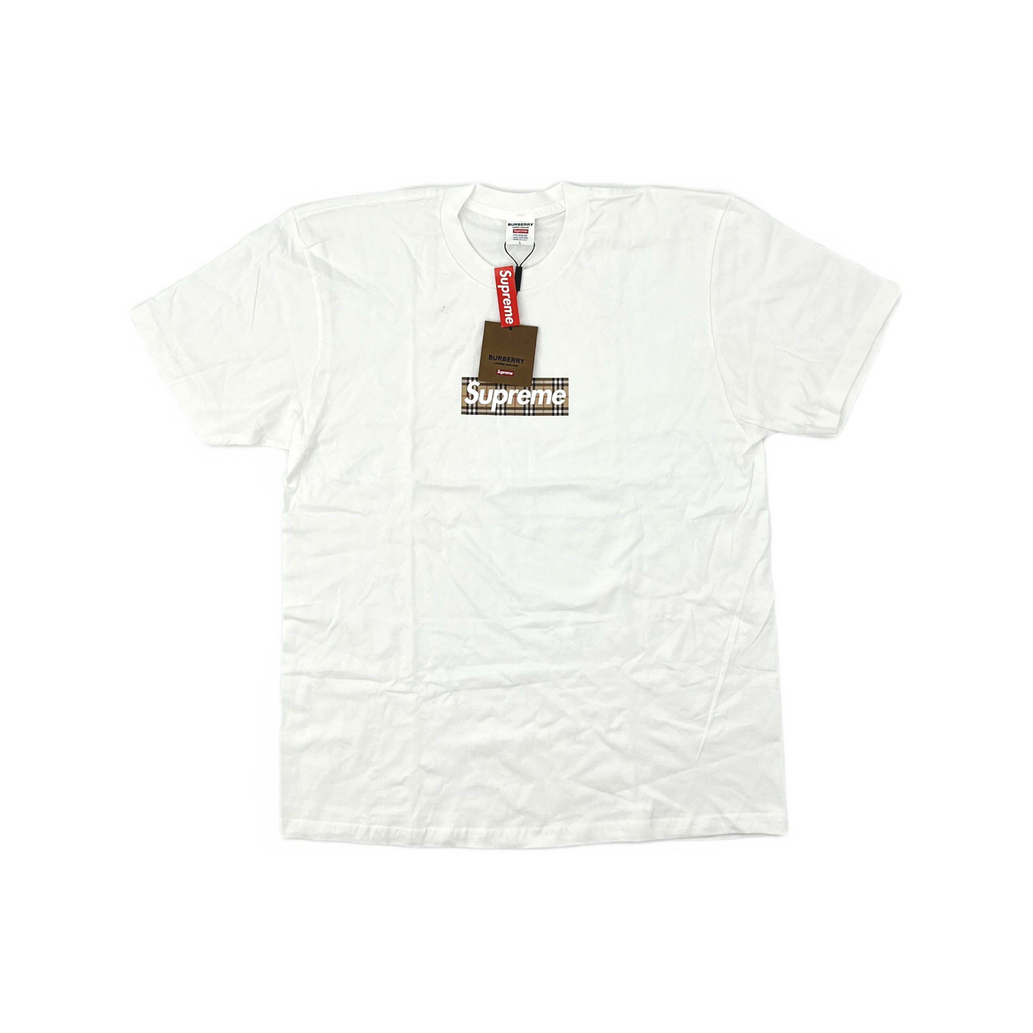 Burberry × Supreme Supreme x Burberry Box Logo Tee | Grailed