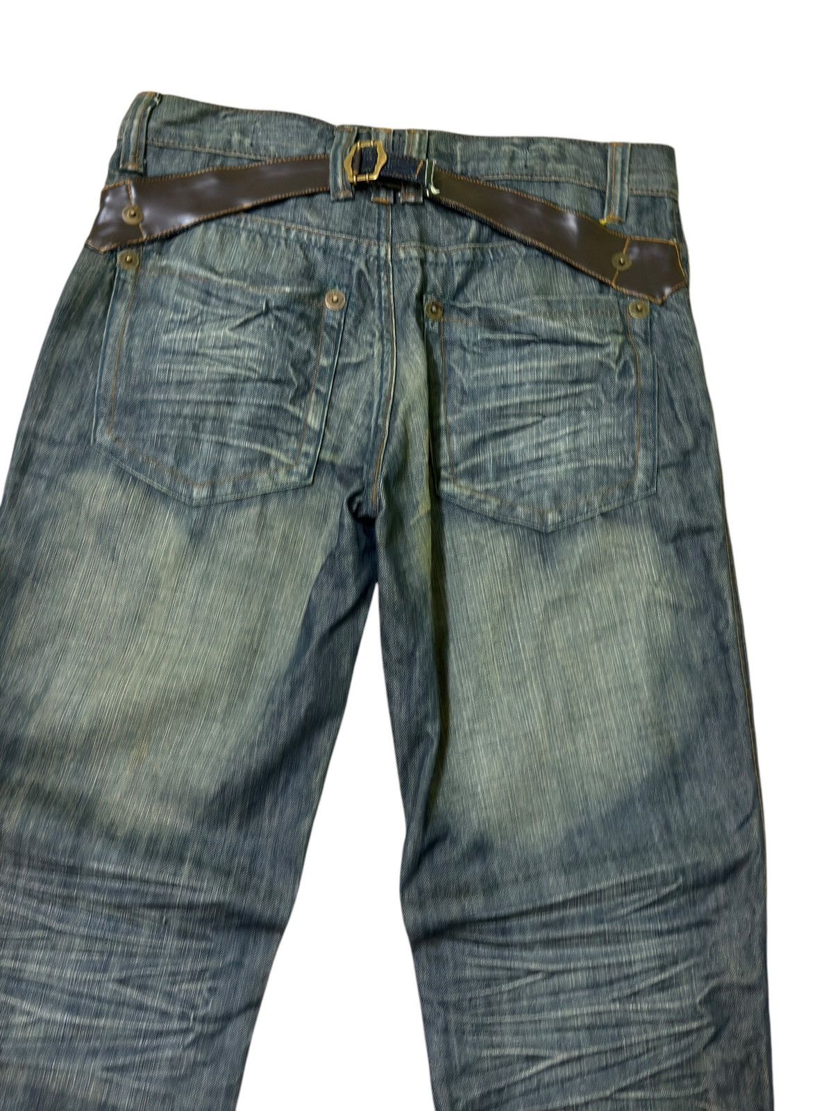 Hysteric Glamour × Japanese Brand × Vintage JEANS DE ART HONEY COMP STYLE BACK BUCKLE DENIM Size US 32 / EU 48 - 11 Thumbnail