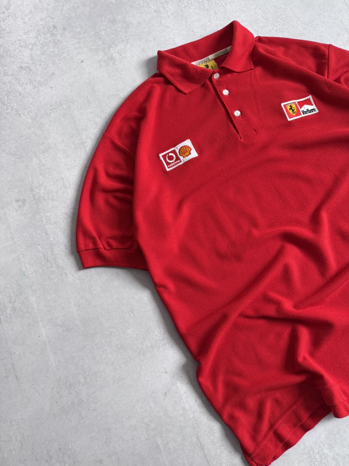 Ferrari Vintage Ferrari Formula F1 Vodafone&Shell Racing Polo Y2K Size US L / EU 52-54 / 3 - 3 Thumbnail