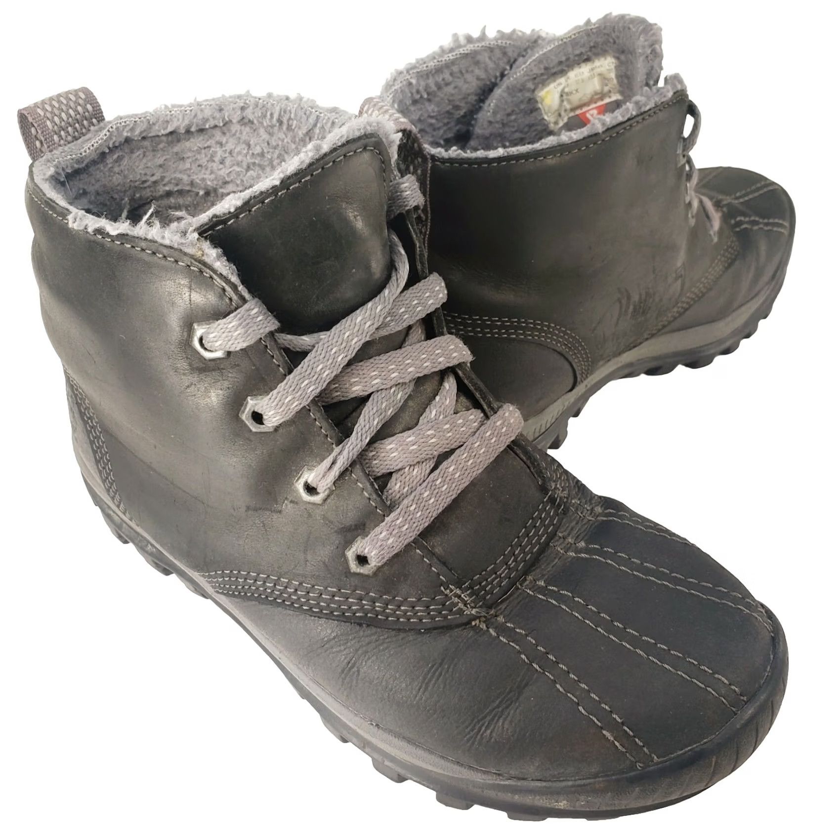 Timberland Timberland Women's 6.5M Black Leather Ankle Boot Lace Up Hiker Model 5291 Size US 7 / IT 37 - 2 Thumbnail