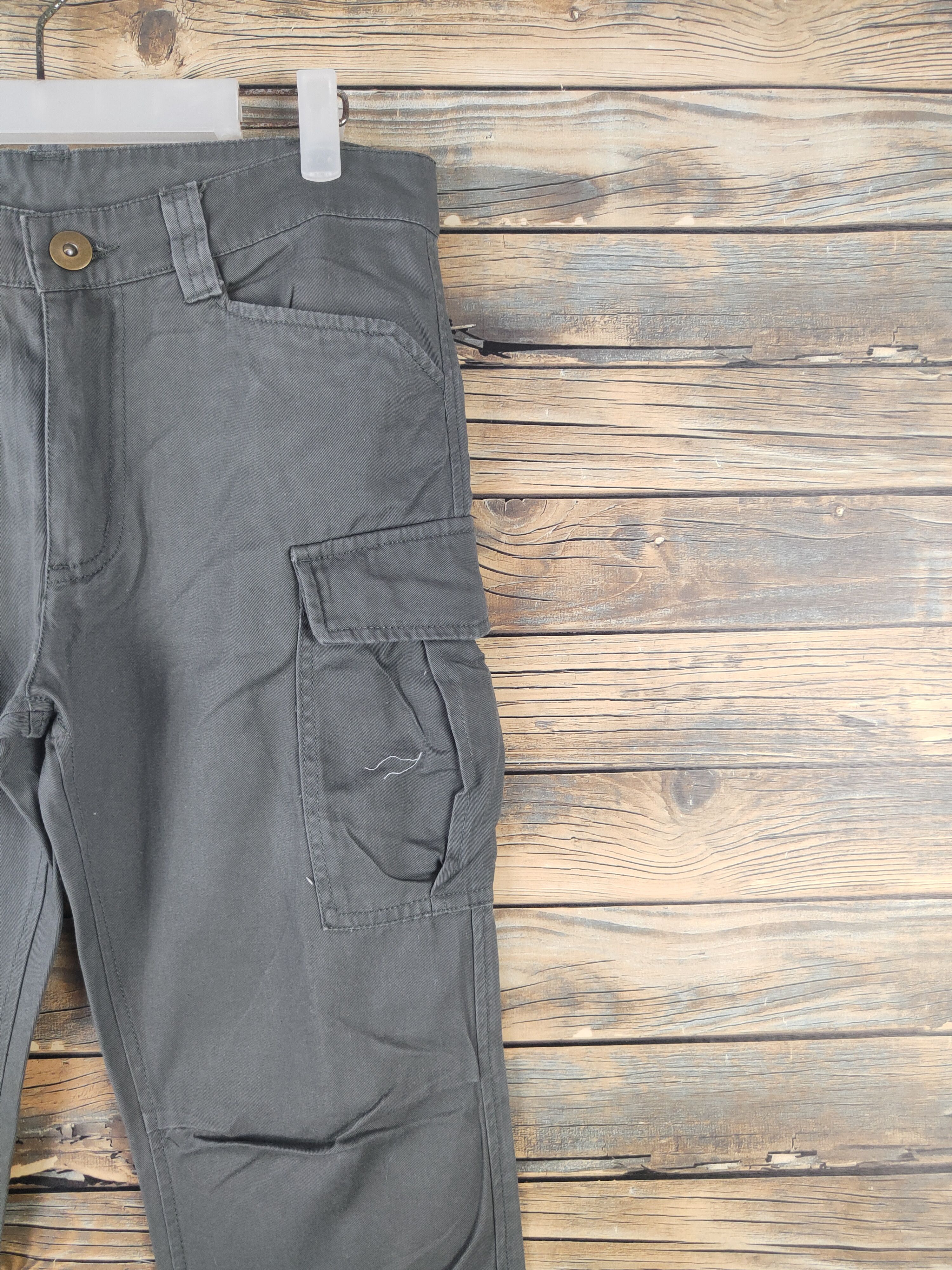 Japanese Brand DL Improves Dark Gray Multipocket Cargo Pants #1868 Size US 31 - 5 Thumbnail
