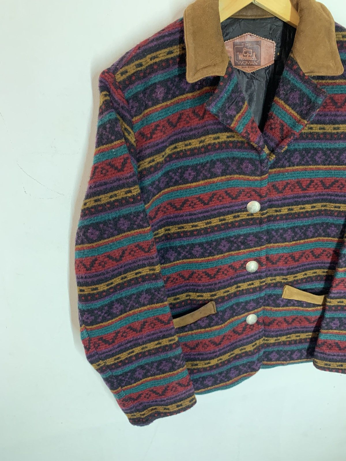 L.L. Bean × Vintage × Woolrich Woolen Mills Vintage WOOLRICH Native Aztec Wool Womens Jacket Size US M / EU 48-50 / 2 - 3 Thumbnail