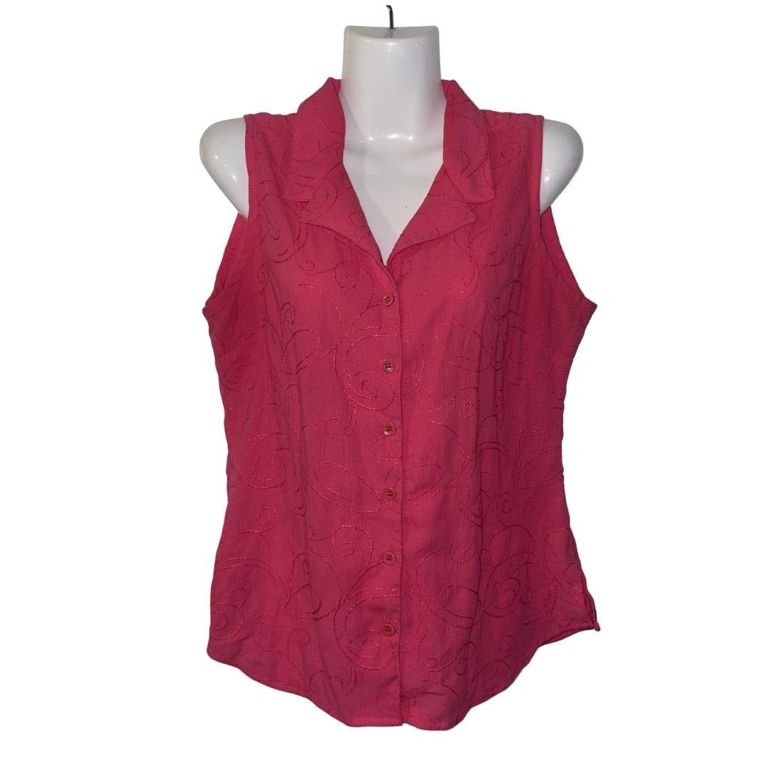 Other Christopher & Banks Button Vest Sleeveless Blouse Vintage Size L / US 10 / IT 46 - 3 Thumbnail
